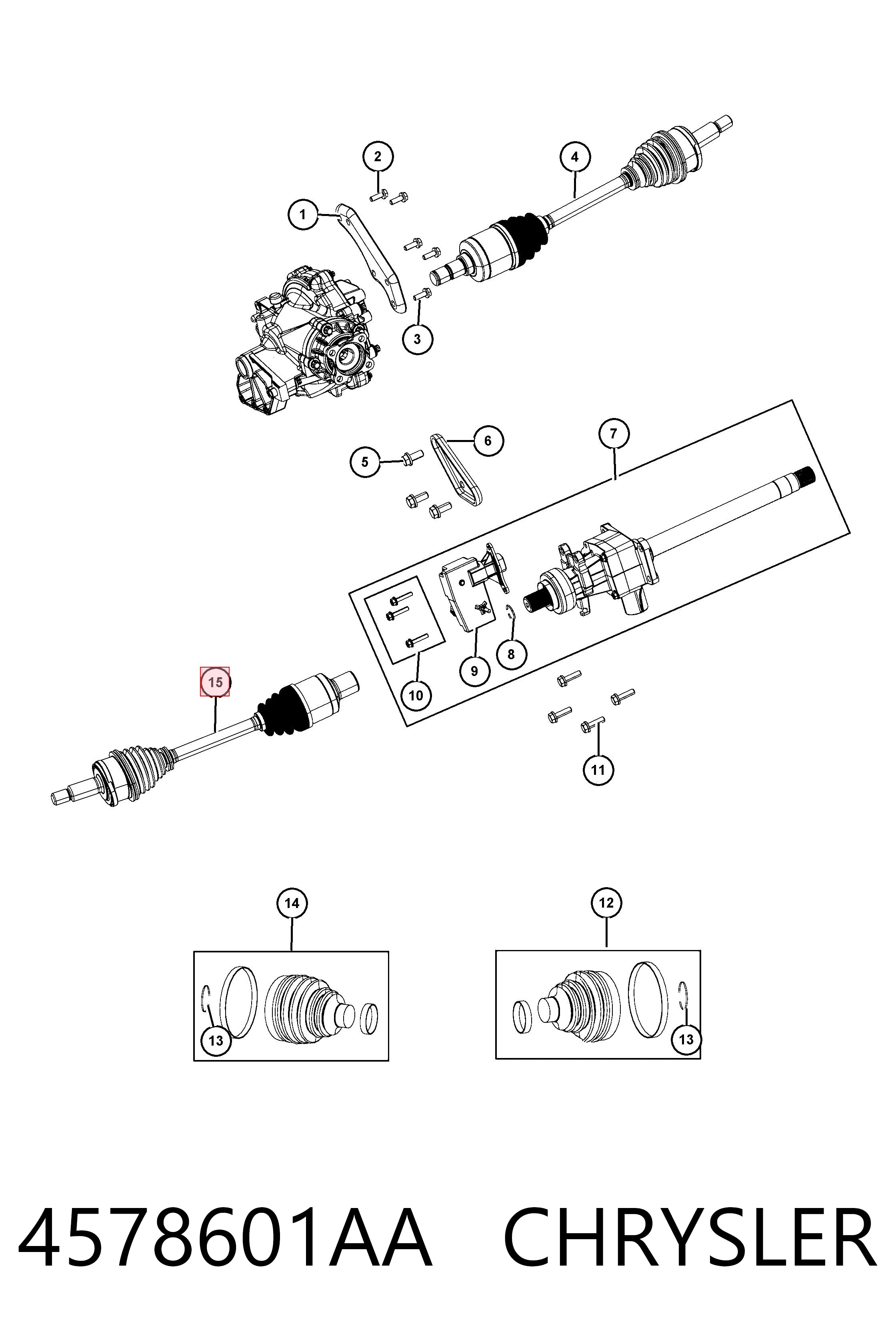 Привід передній лівий Posterparts BB4328 ціна, від 158.36 USD