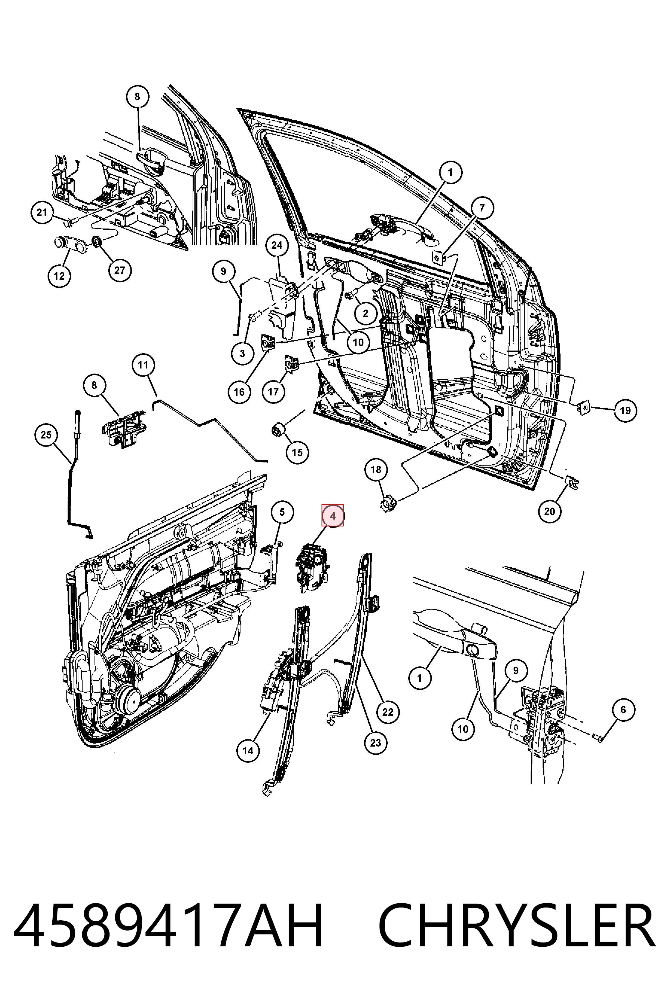 4589417AH Chrysler Замок водійських дверей