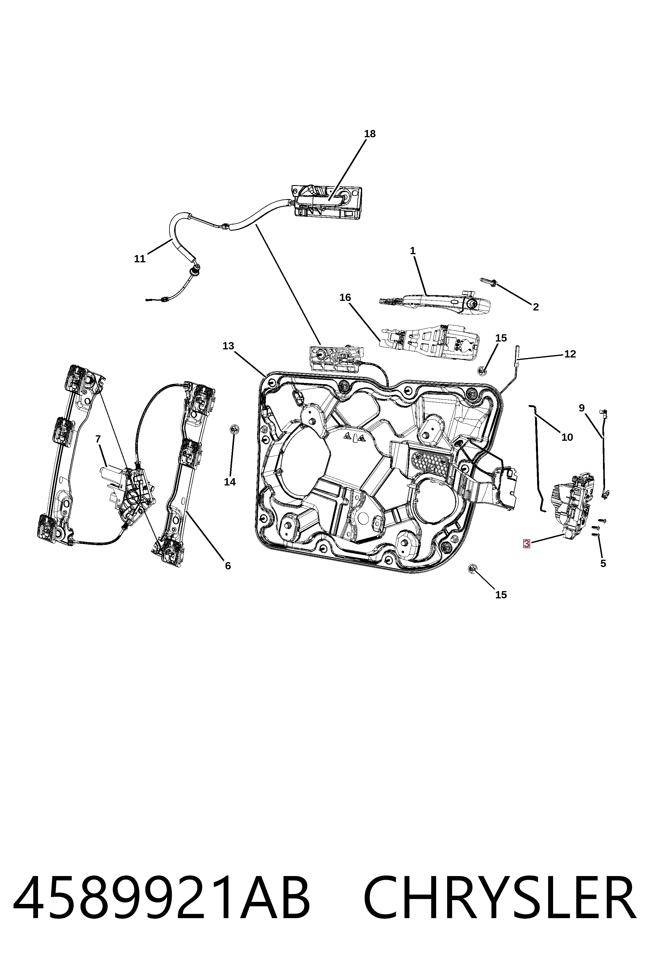 Замок передньої двері, лівої Fiat/Alfa/Lancia K04589921AF ціна, від 26.72 USD