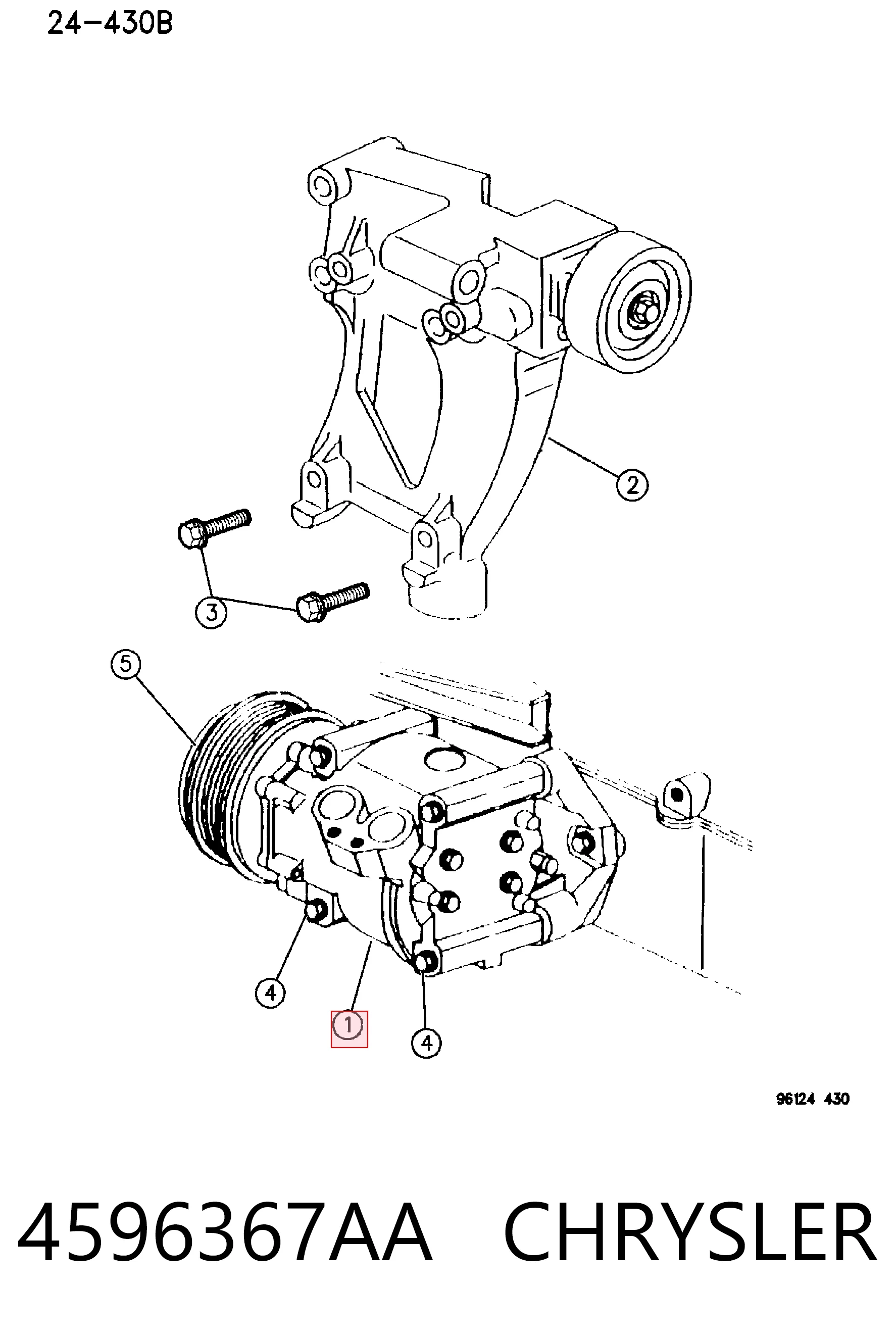 4596367AA Chrysler Компресор холодоагенту