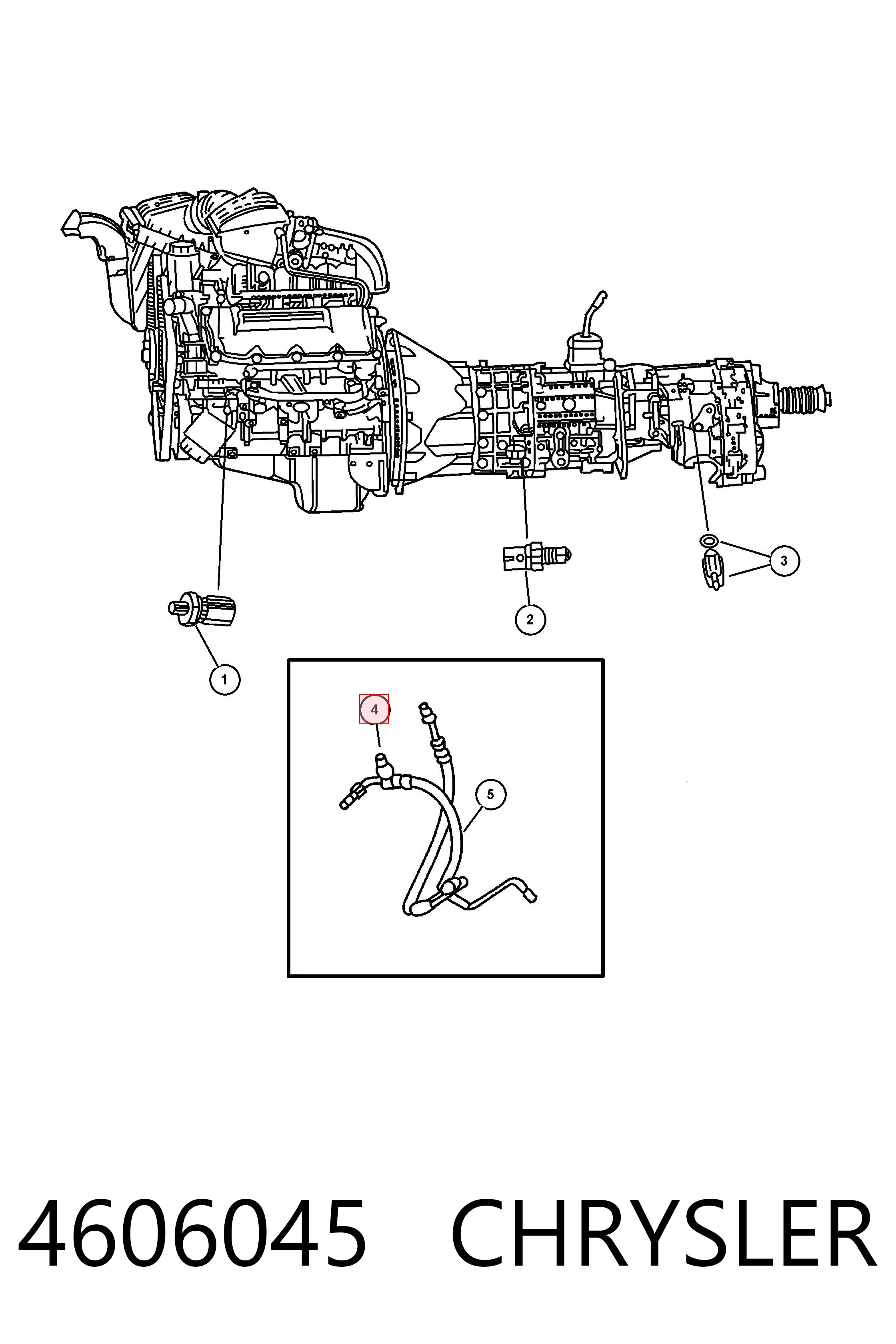 4606045 Chrysler Рейковий рульовий механізм