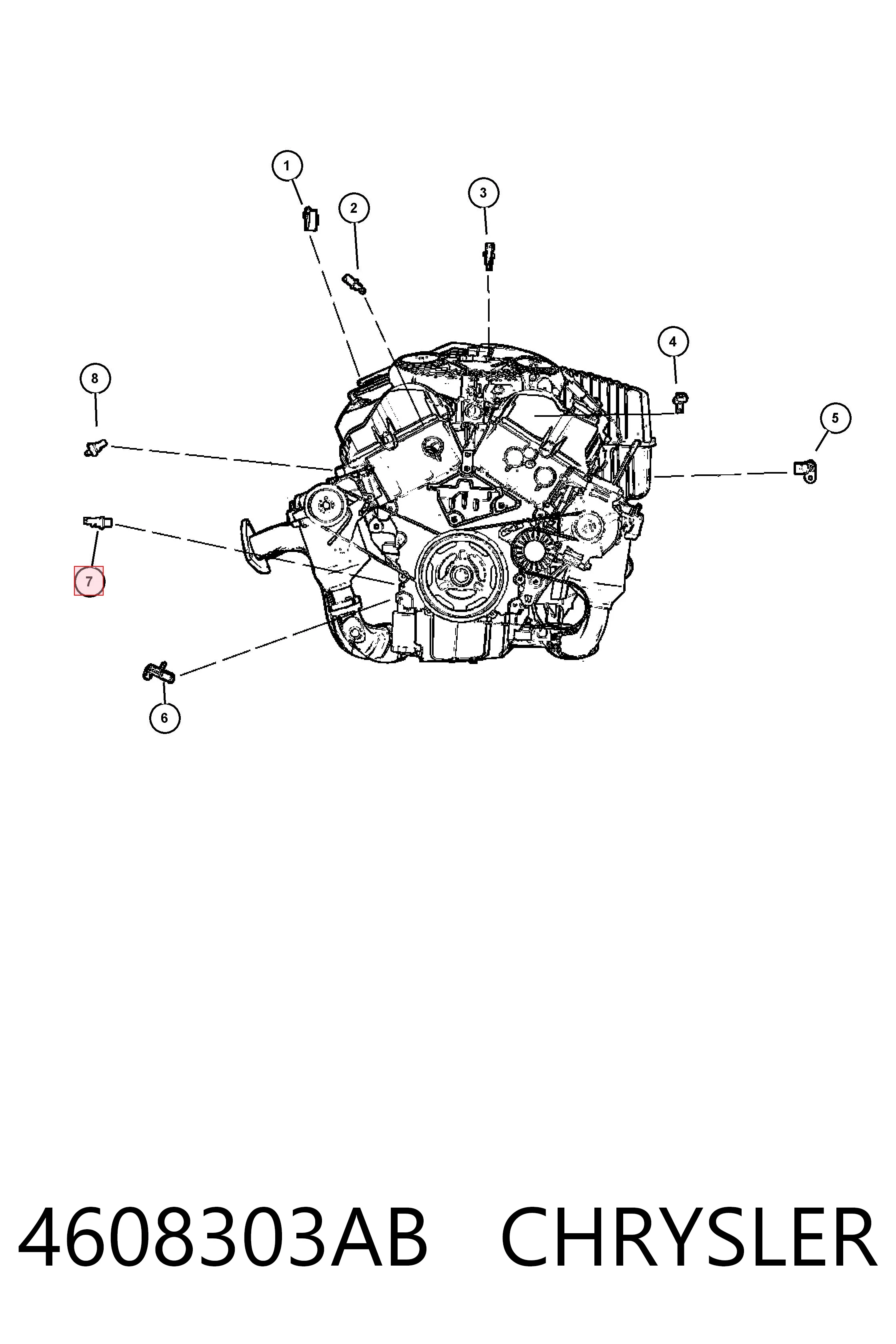 4608303AB Chrysler Датчик показника тиску масла