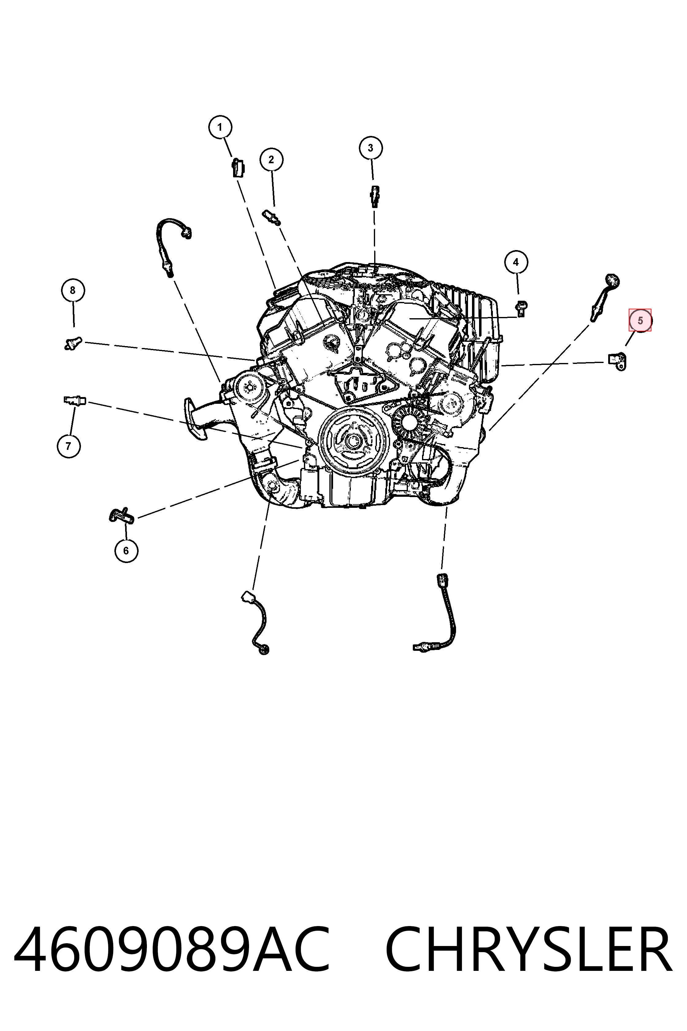 4609089AC Chrysler Датчик розподільного вала