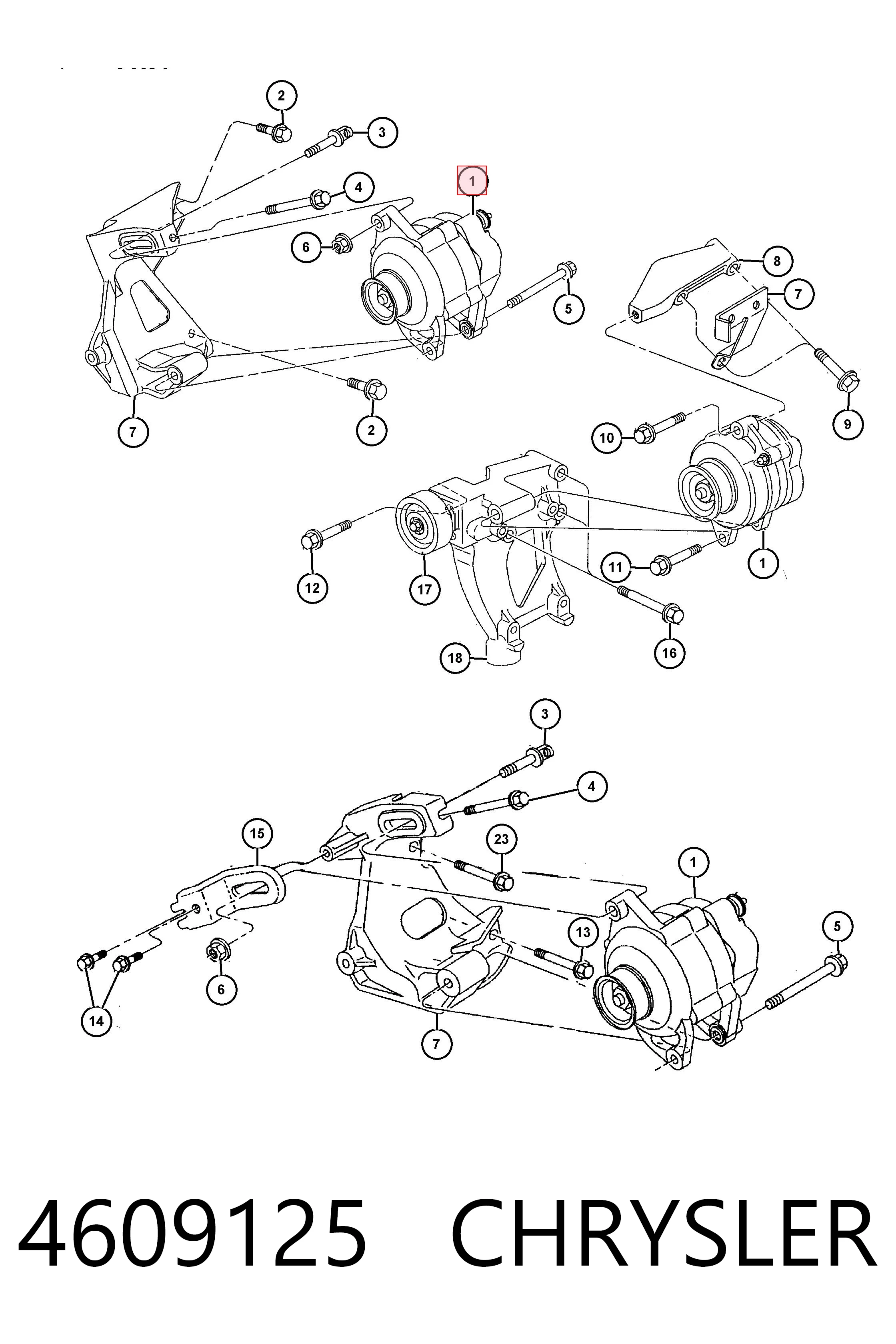 4609125 Chrysler Авто генератор
