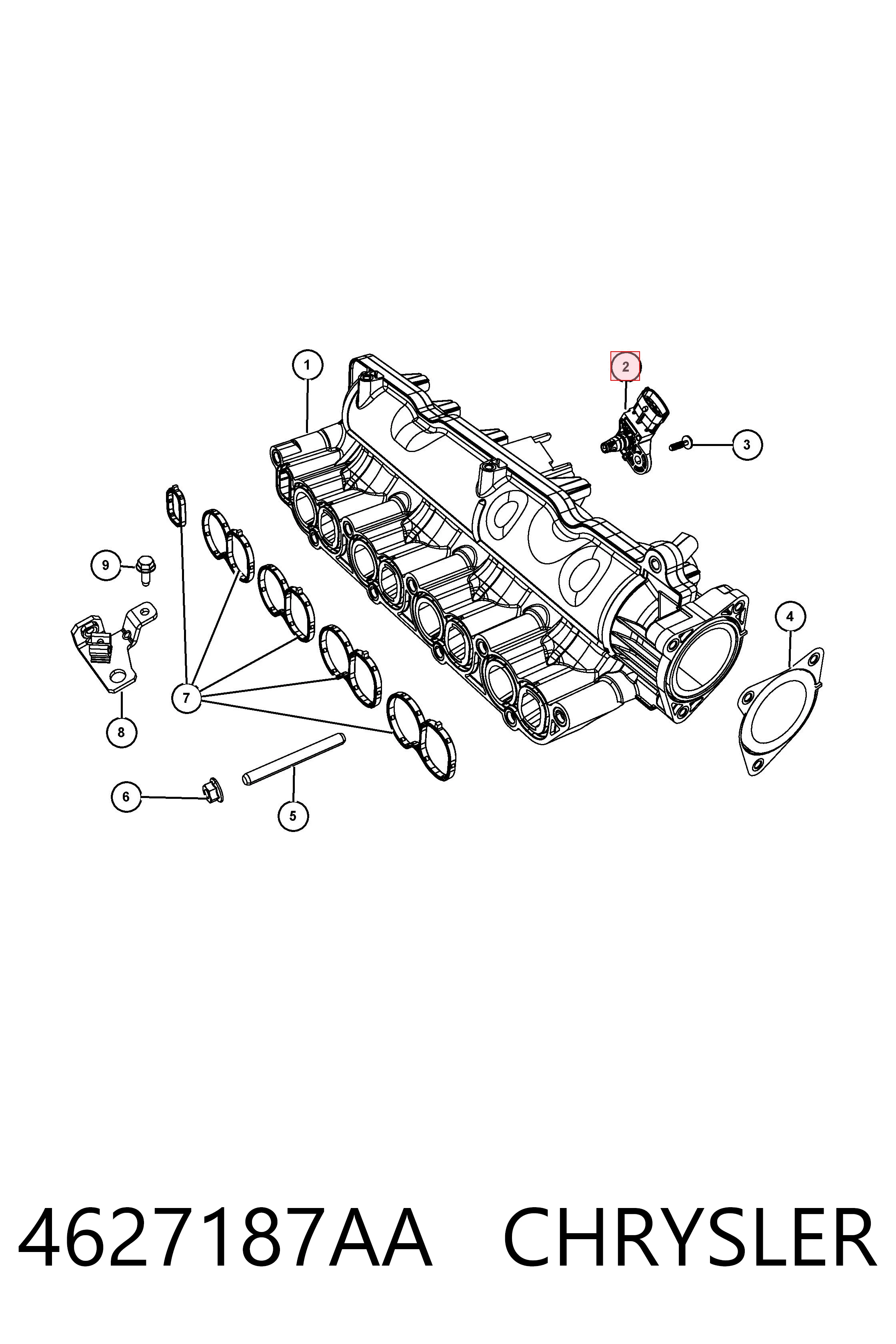 4627187AA Chrysler Датчик наддува