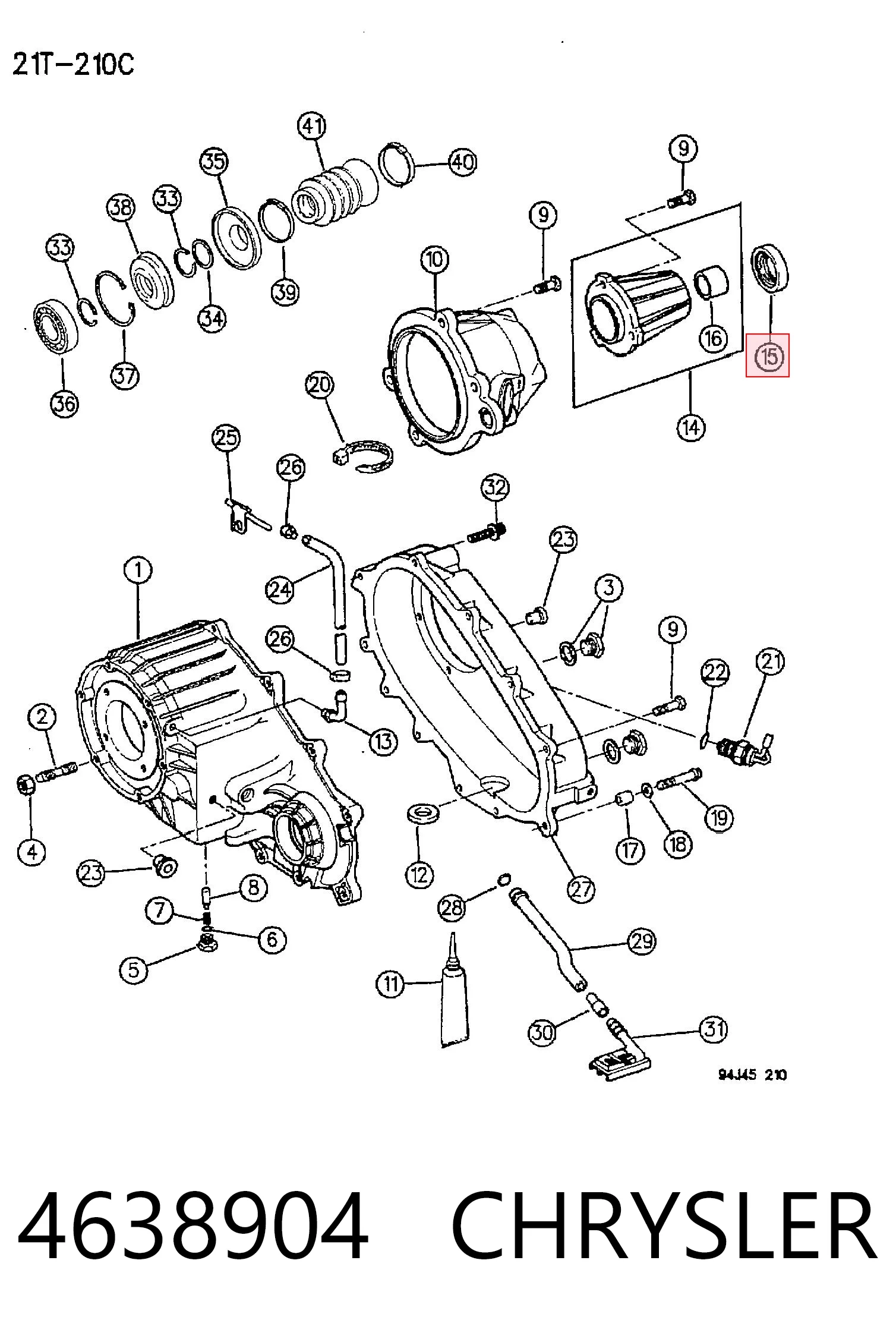 Купити 1243402 General Motors Сальник роздавальної коробки, задній вихідний