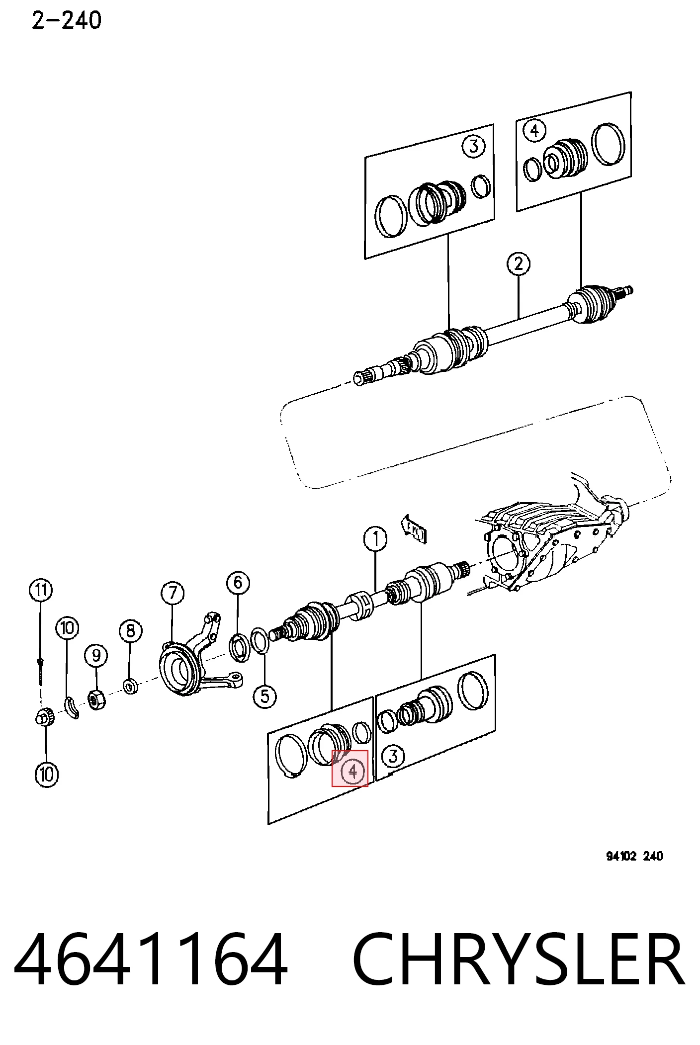 CH222058A Interparts Граната зовнішня