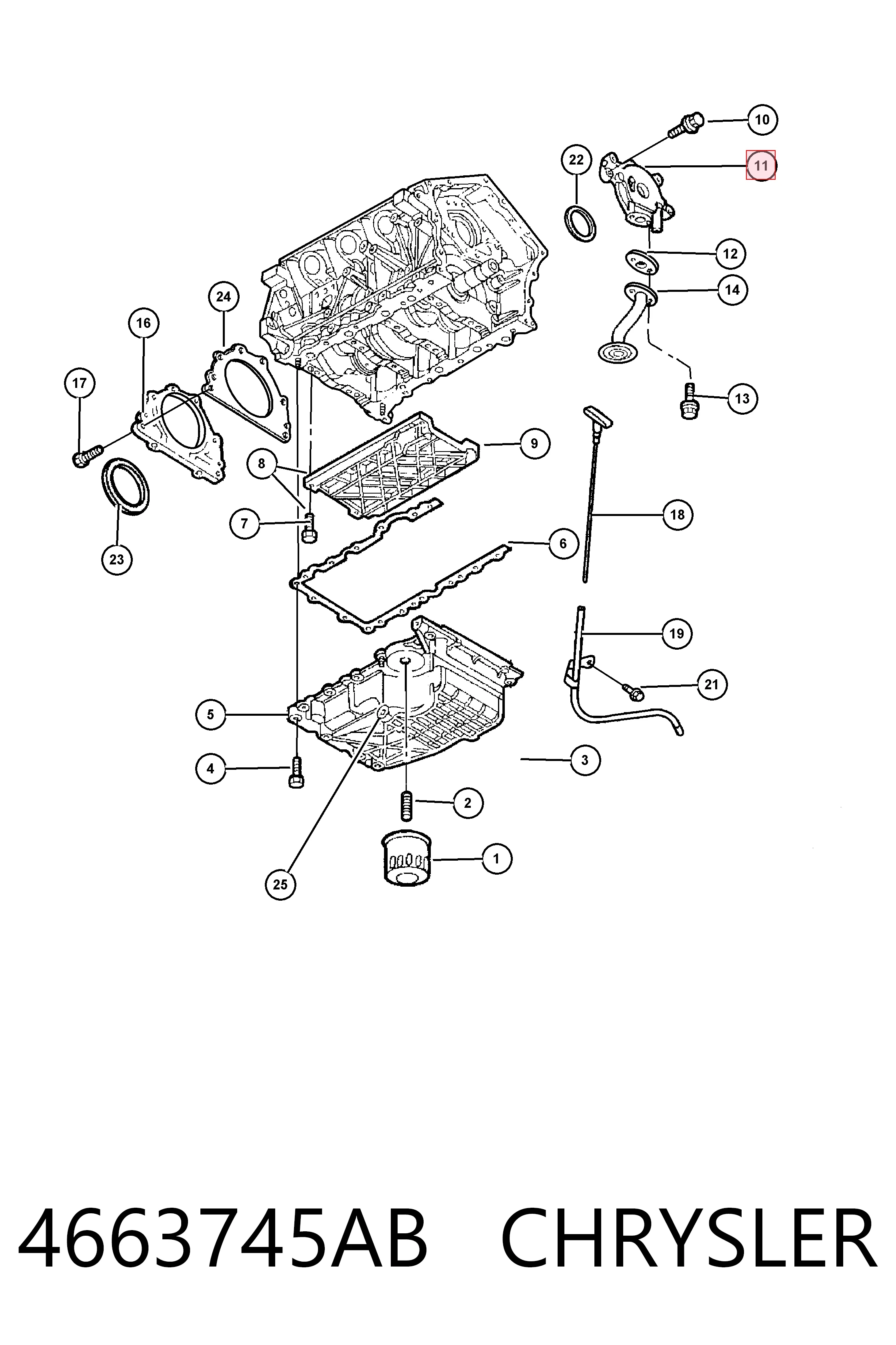 4663745AB Chrysler Масляний насос двигуна