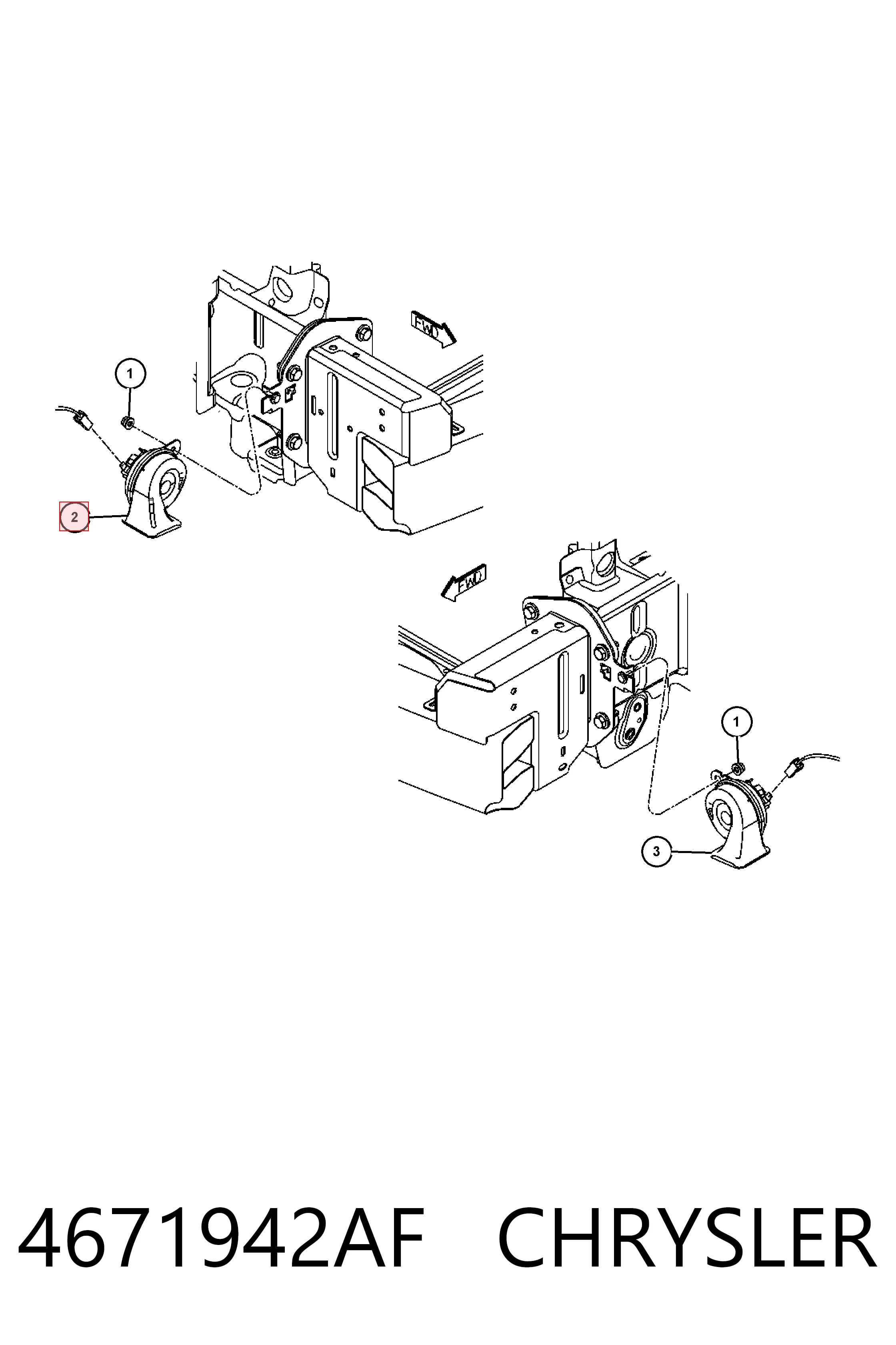 Купити K04671942AD Fiat/Alfa/Lancia Сигнал звукової, клаксон