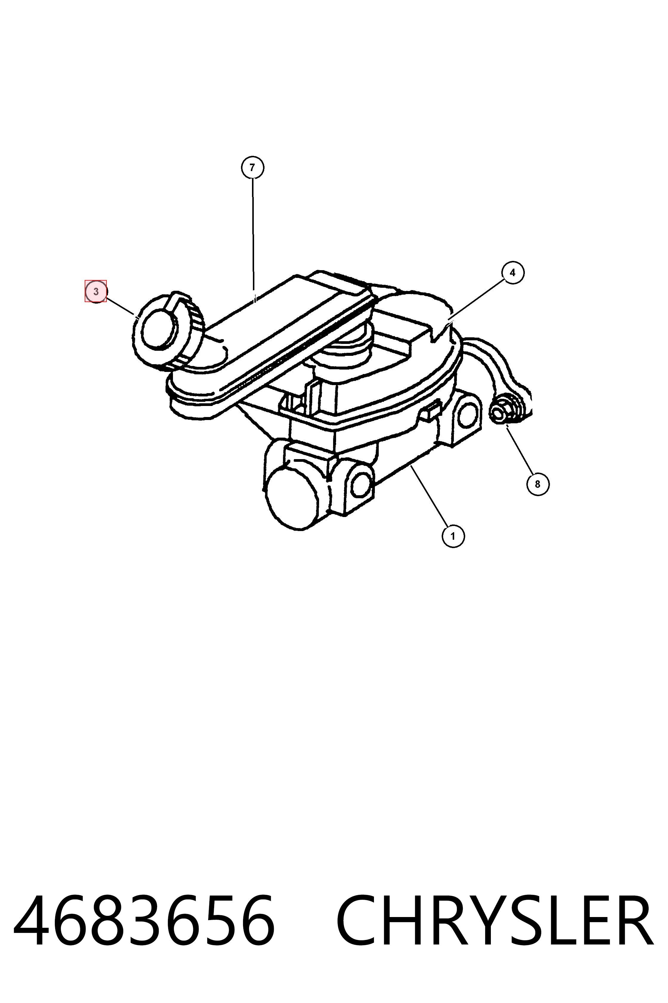 4683656 Chrysler Кришка бачка головного гальмівного циліндра