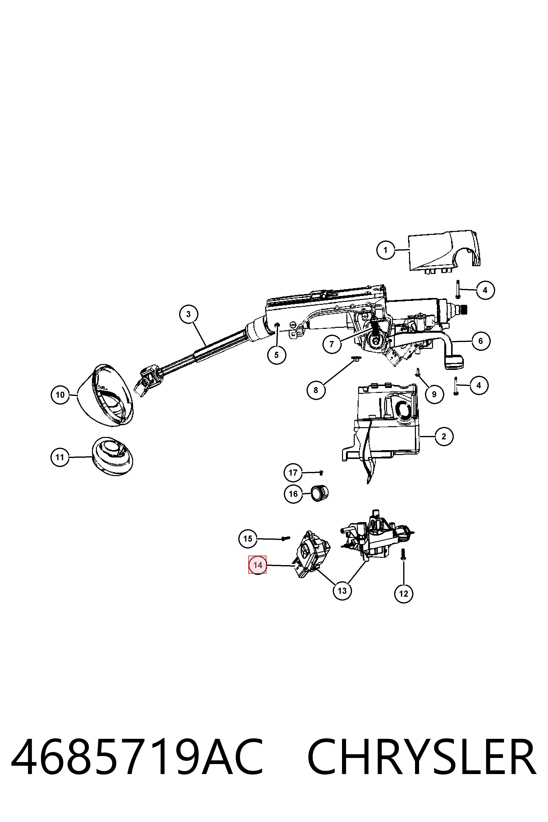 4685719AC Chrysler Контактна група замка