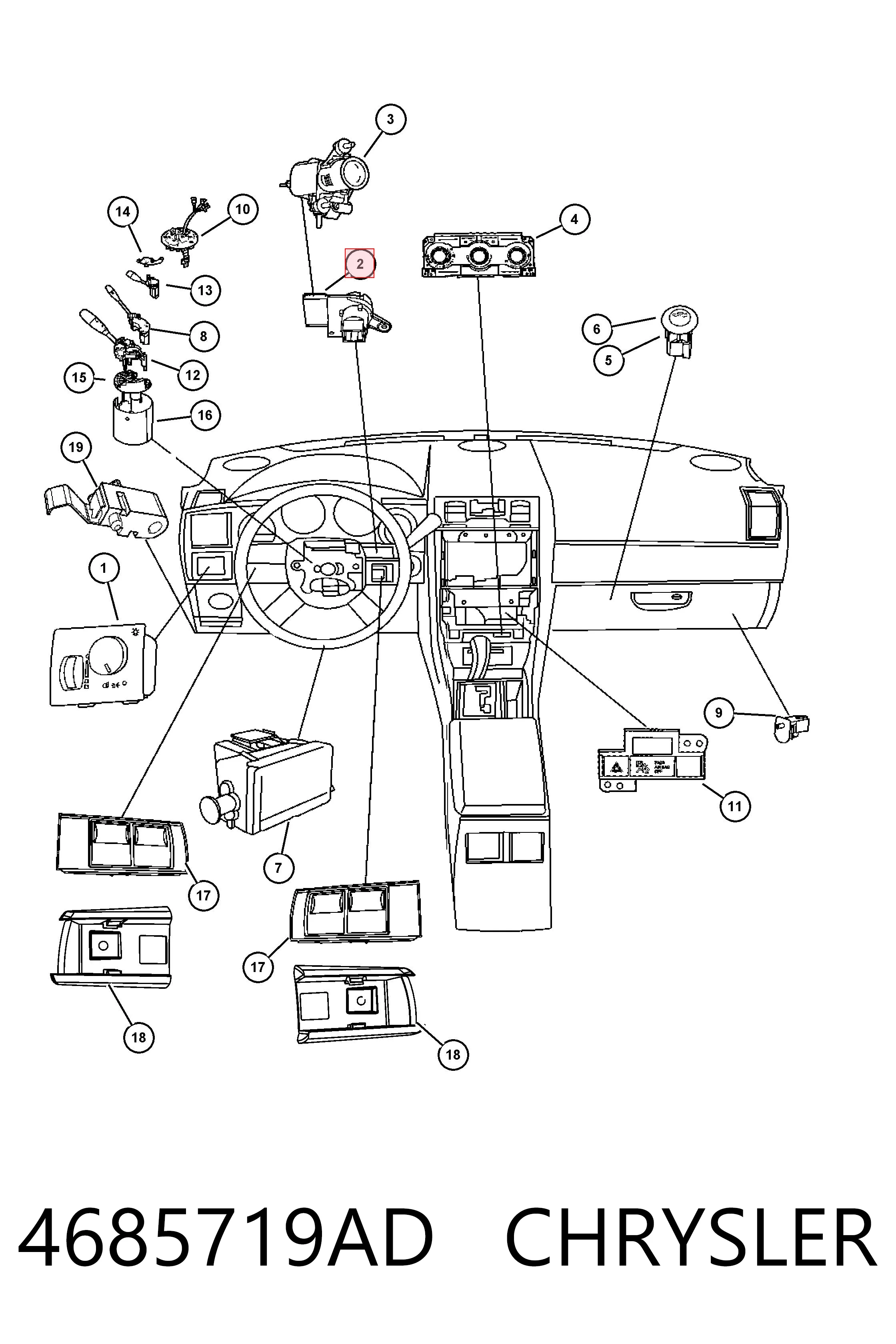Купити K04685719AI Fiat/Alfa/Lancia Контактна група
