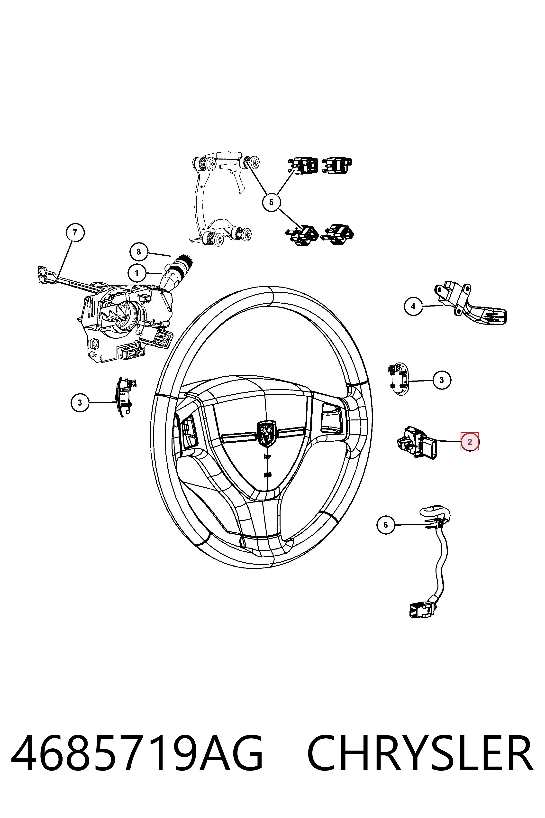 4685719AG Chrysler Контактна група замка