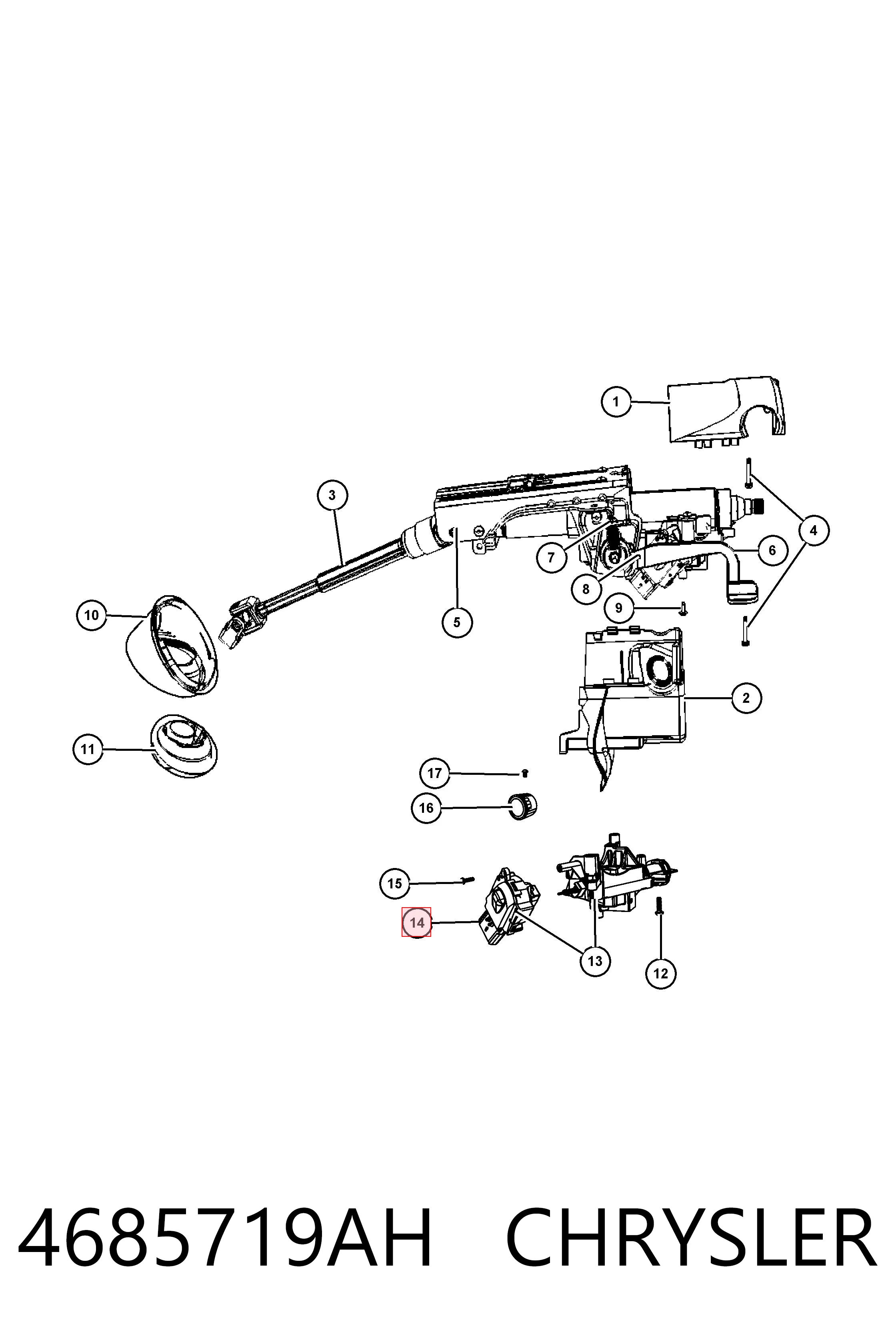4685719AH Chrysler Контактна група замка