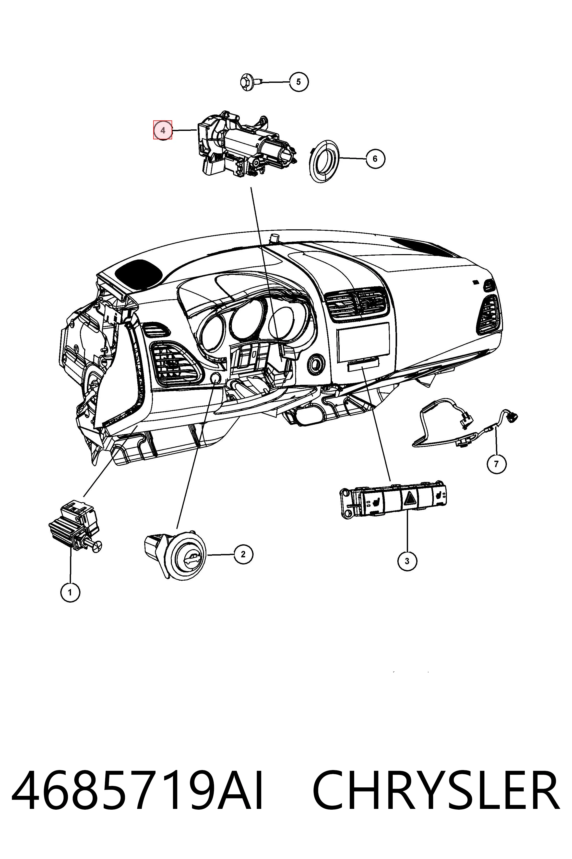 4685719AI Chrysler Контактна група замка