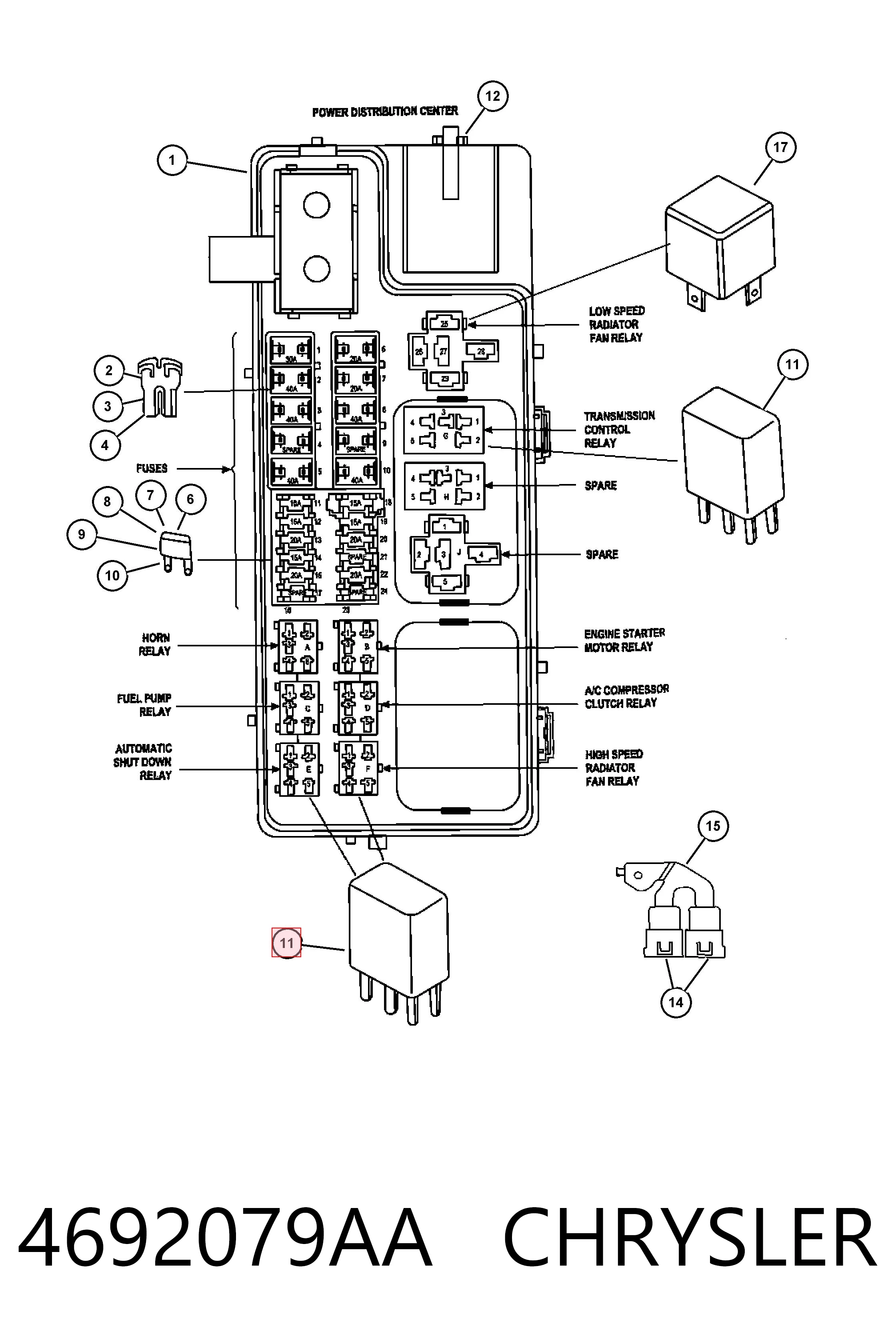 4692079AA Chrysler 
