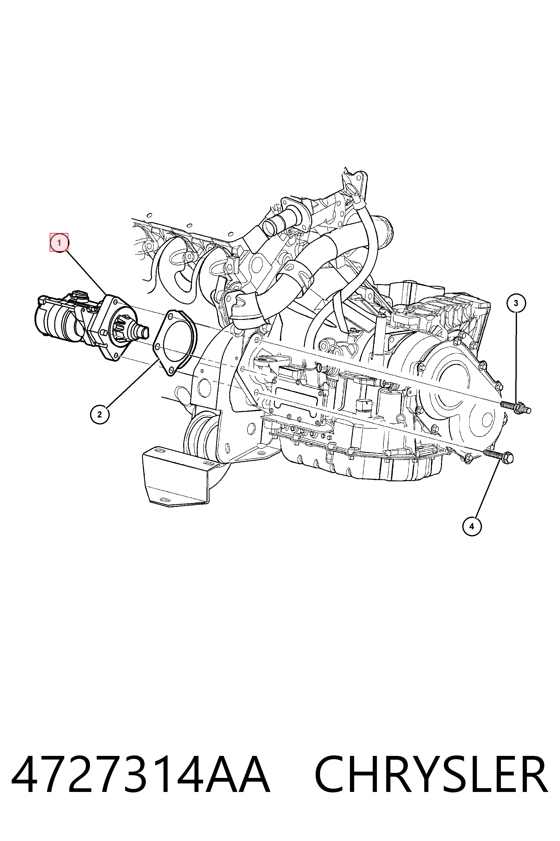 Стартер автомобільний Fiat/Alfa/Lancia K04727314AB