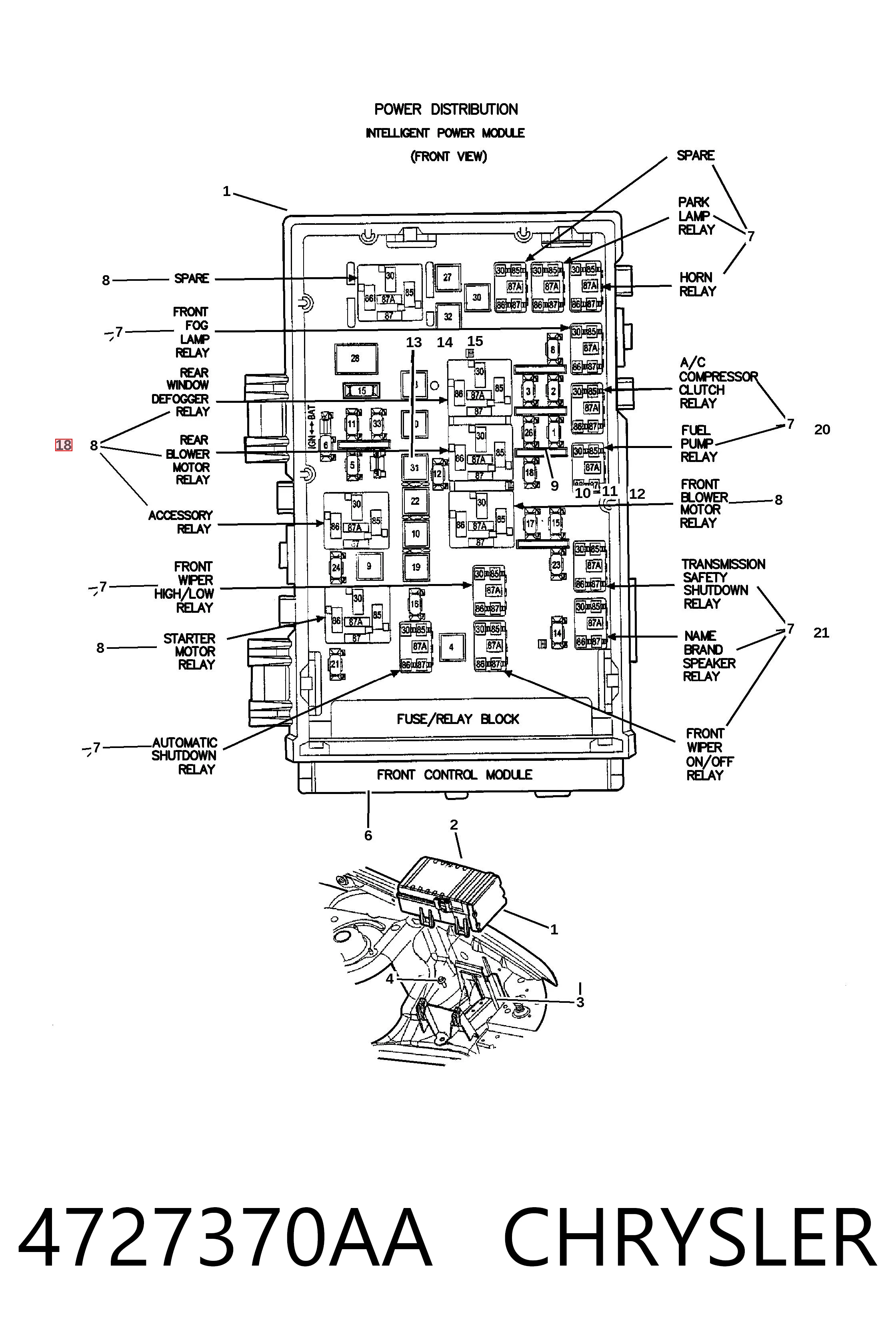 Реле фар передніх Fiat/Alfa/Lancia K04848879AB