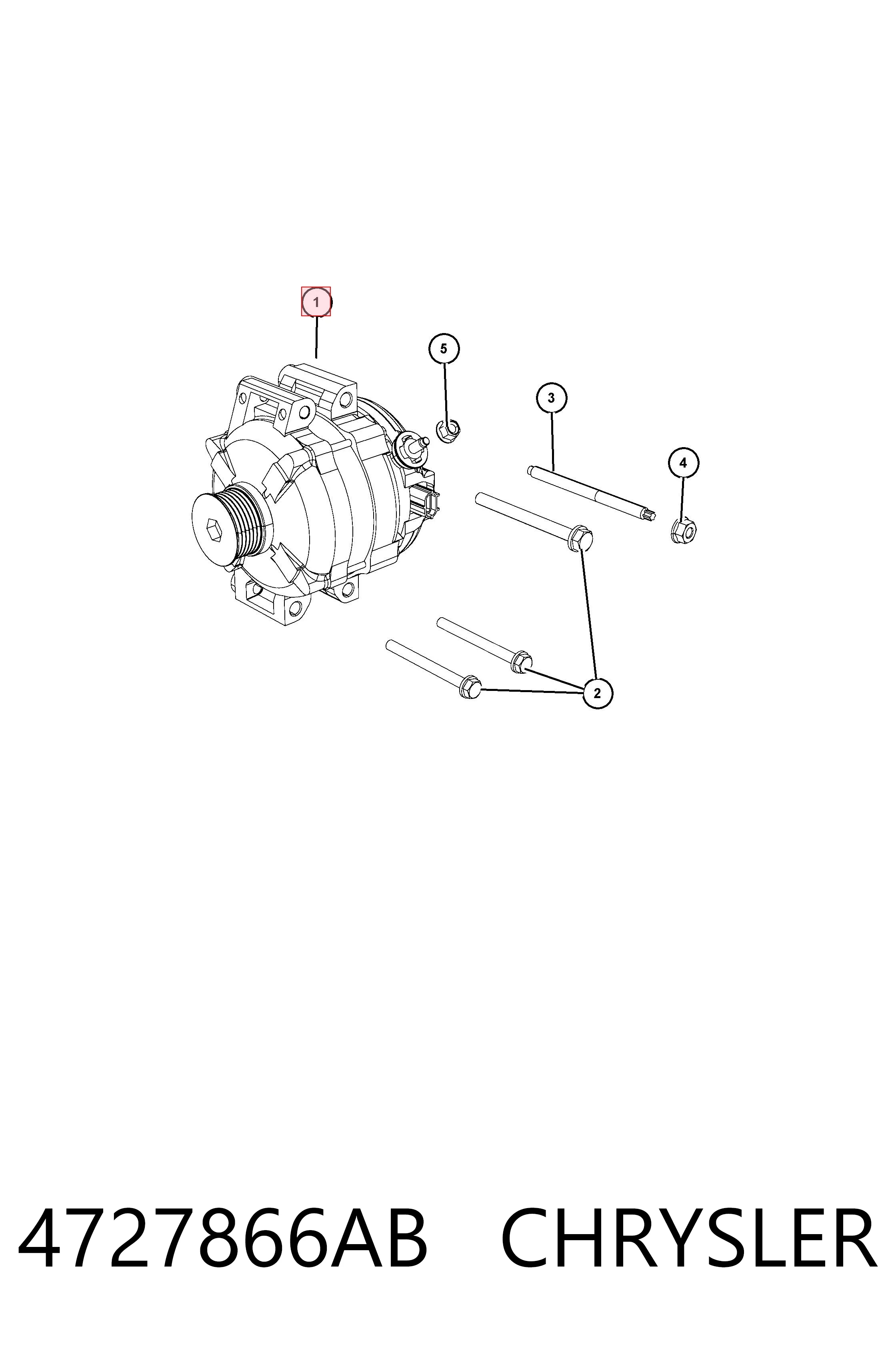 4727866AB Chrysler Авто генератор
