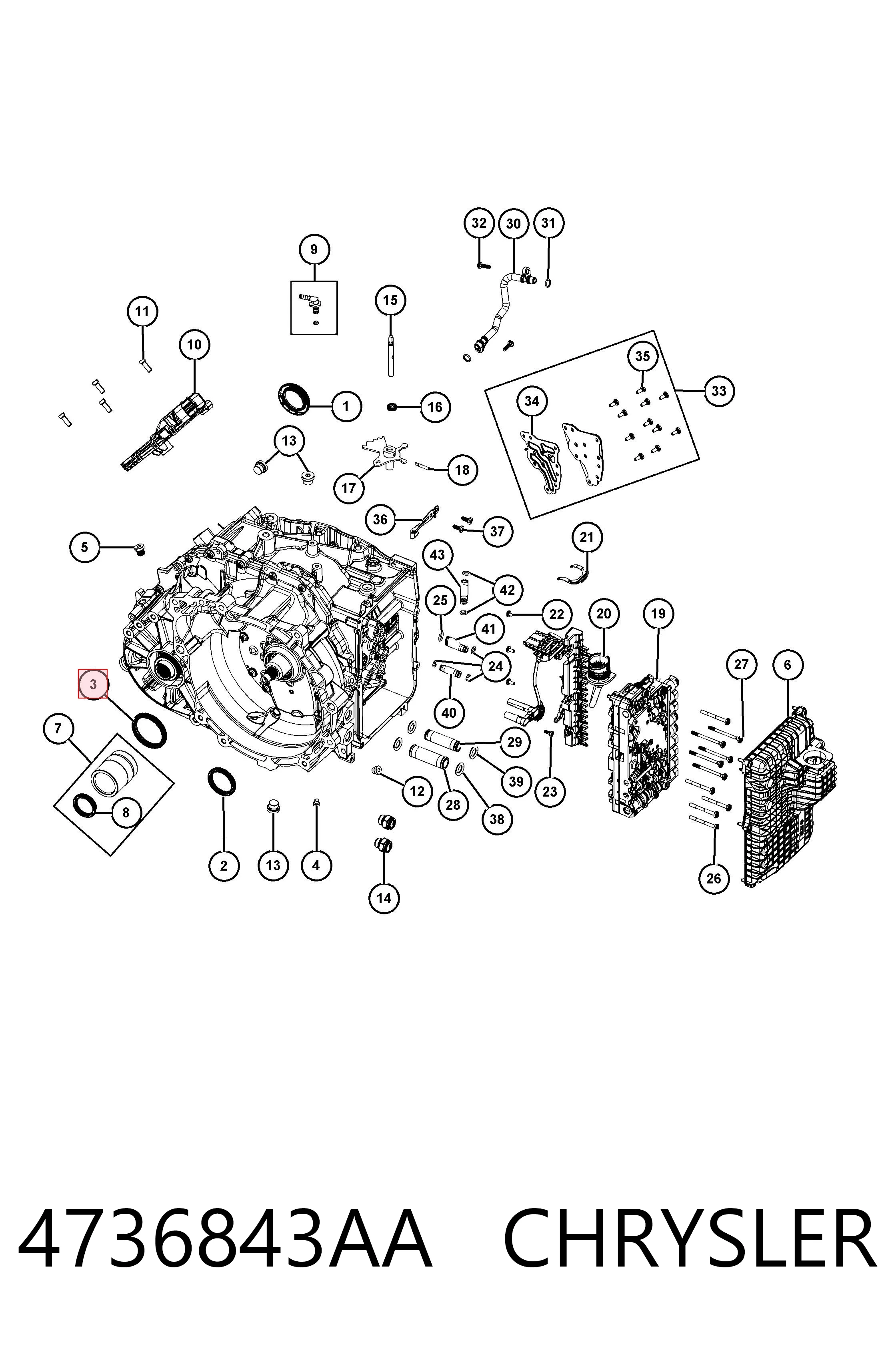 4736843AA Chrysler 