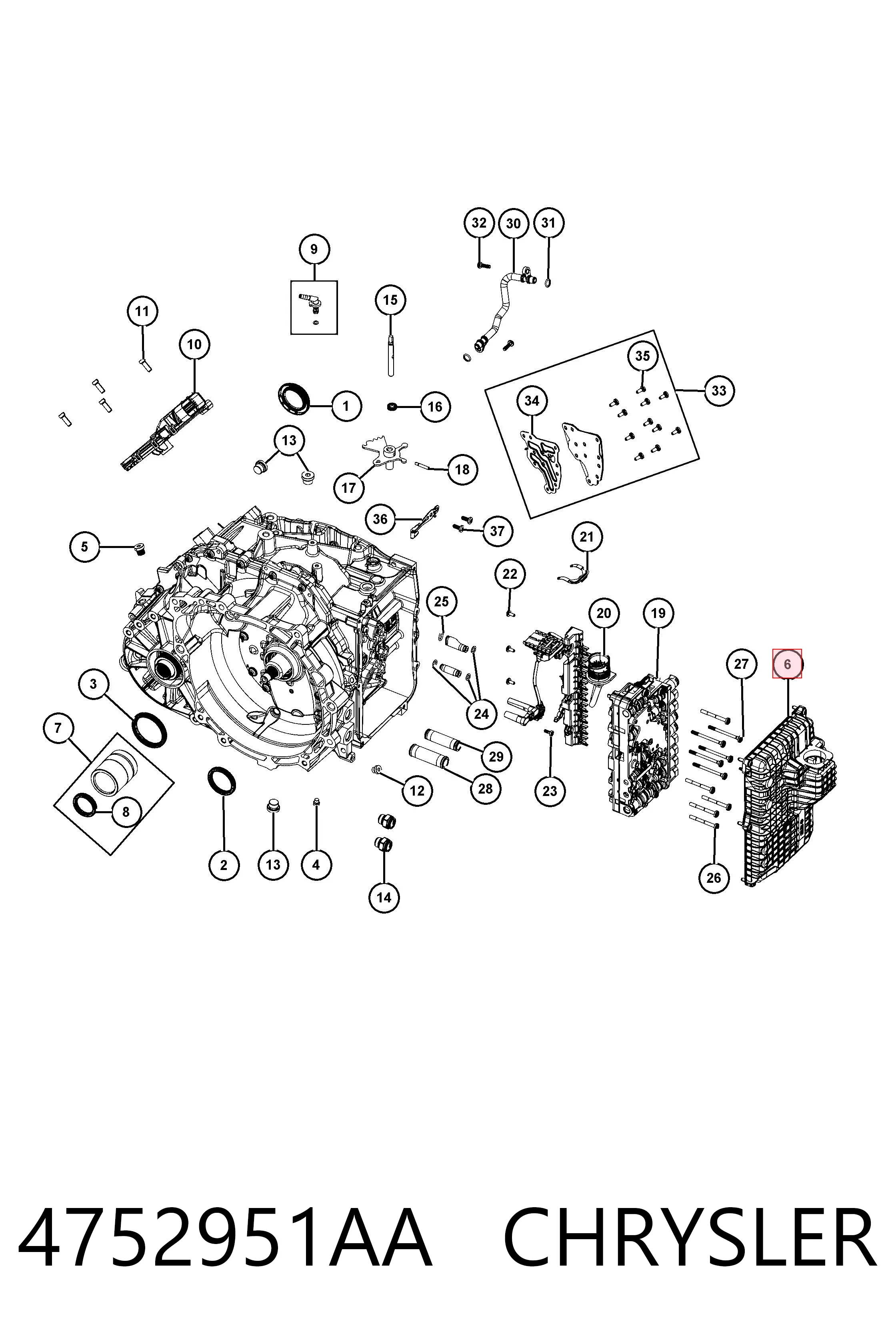 4752951AA Chrysler Піддон АКПП