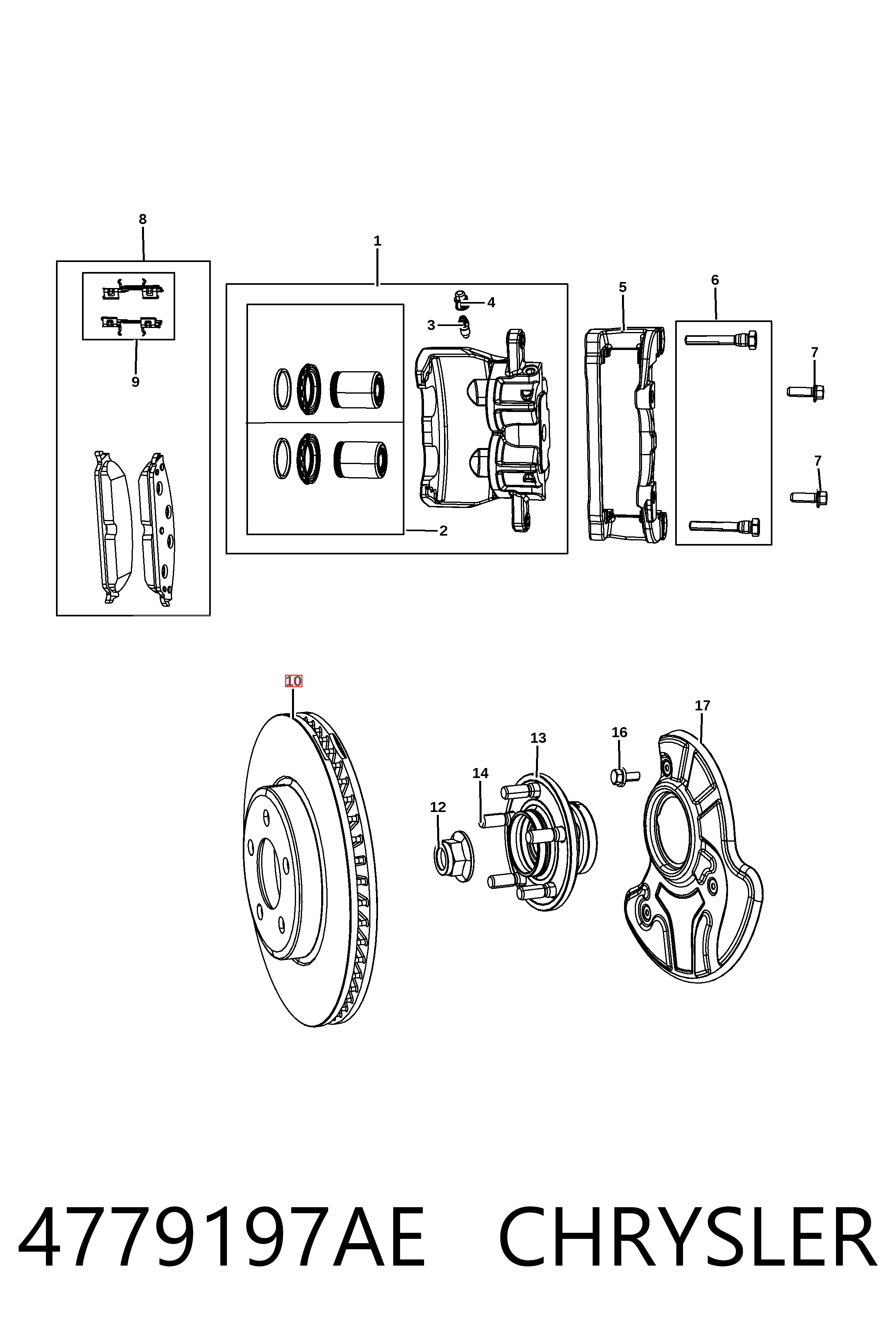 4779197AE Chrysler Гальмо дискове переднє