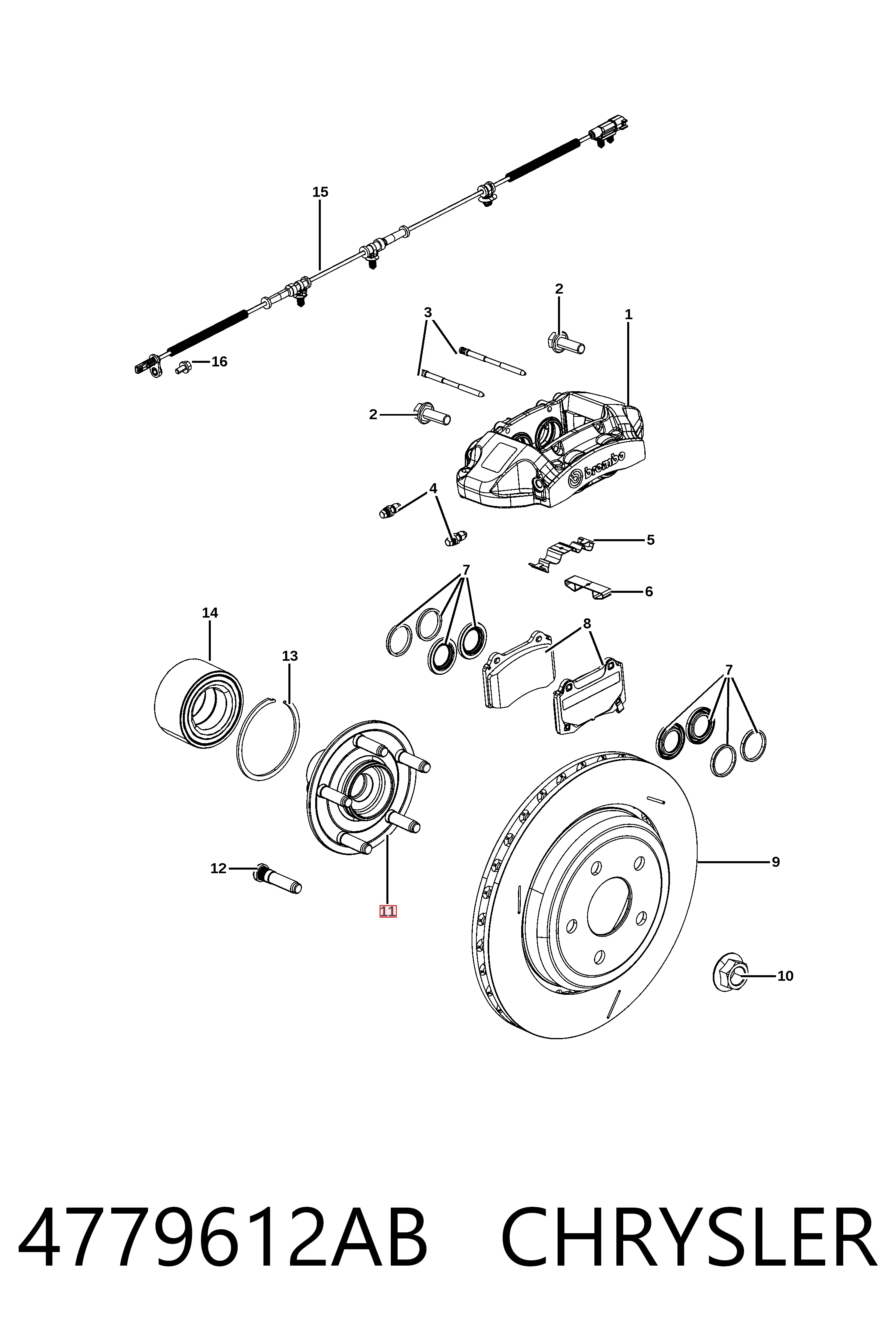 Маточини задніх коліс Fiat/Alfa/Lancia K04779612AC ціна, від 64.68 USD