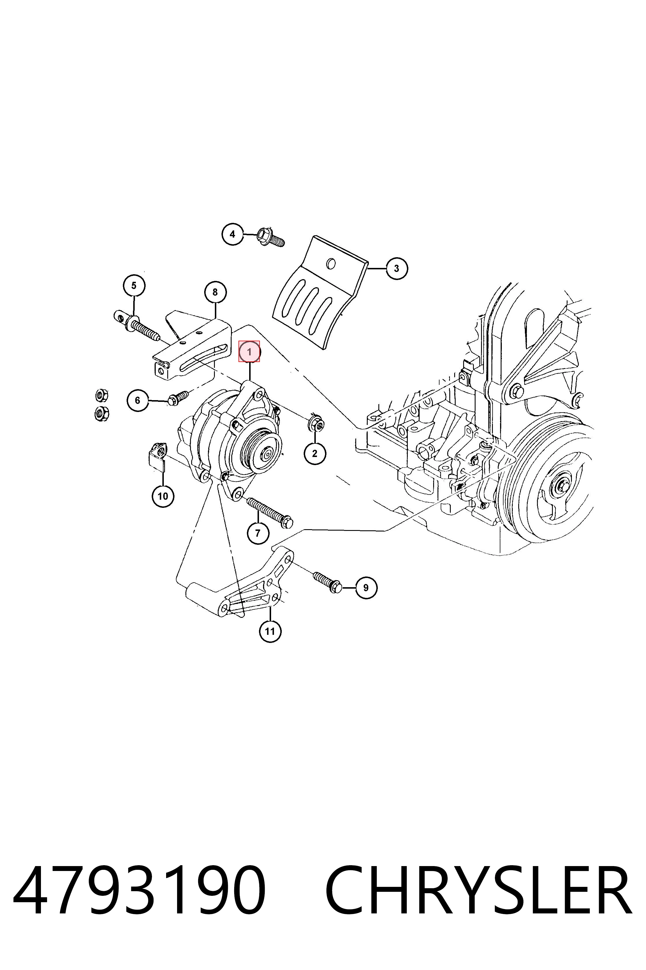 4793190 Chrysler Авто генератор