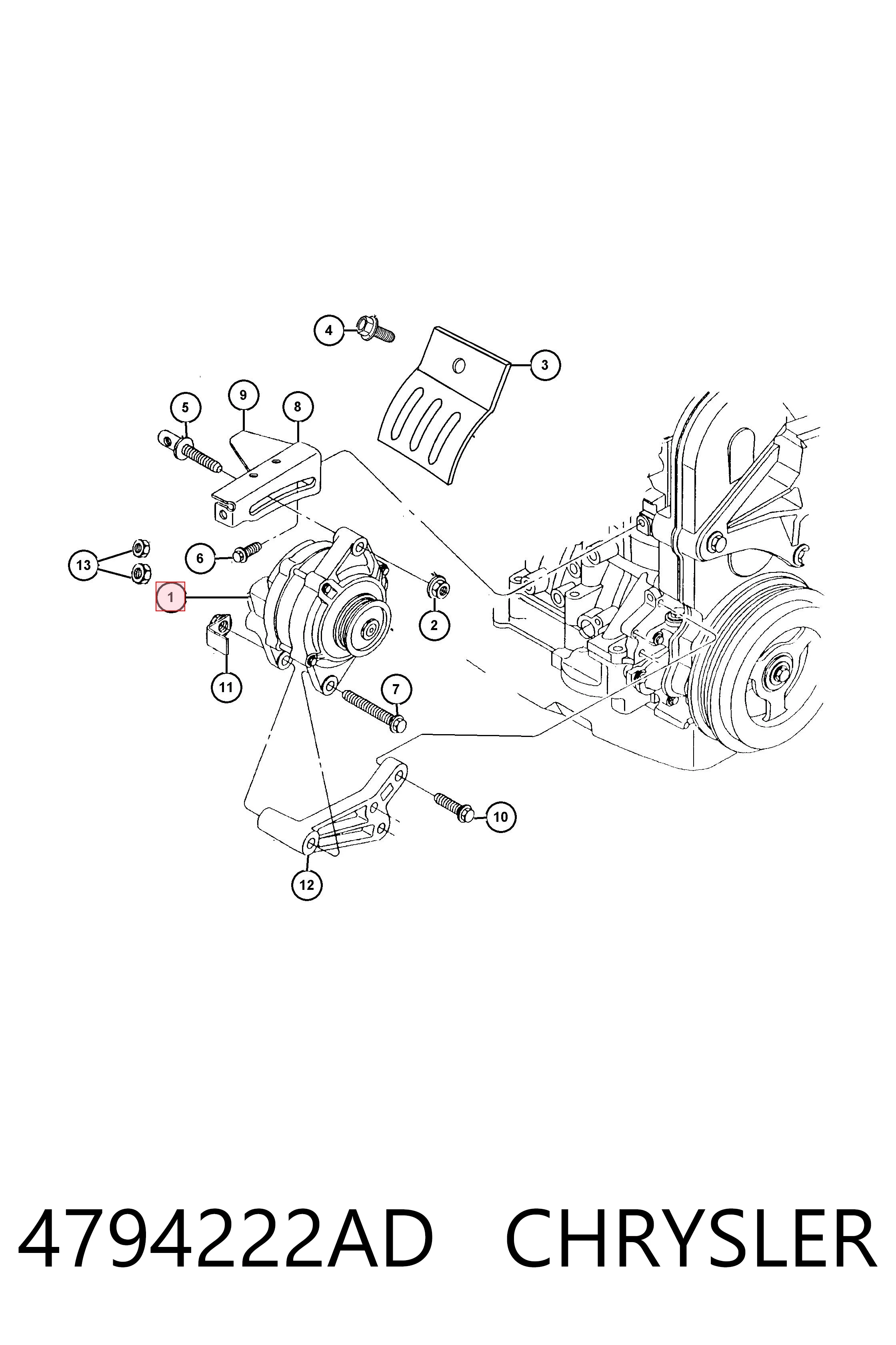 4794222AD Chrysler Авто генератор