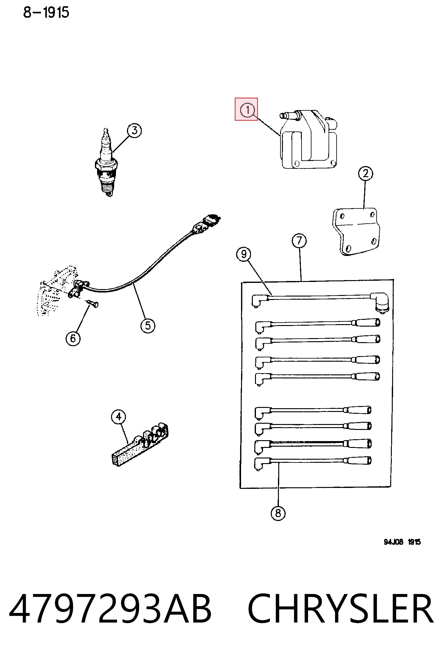4797293AB Chrysler Котушка запалювання