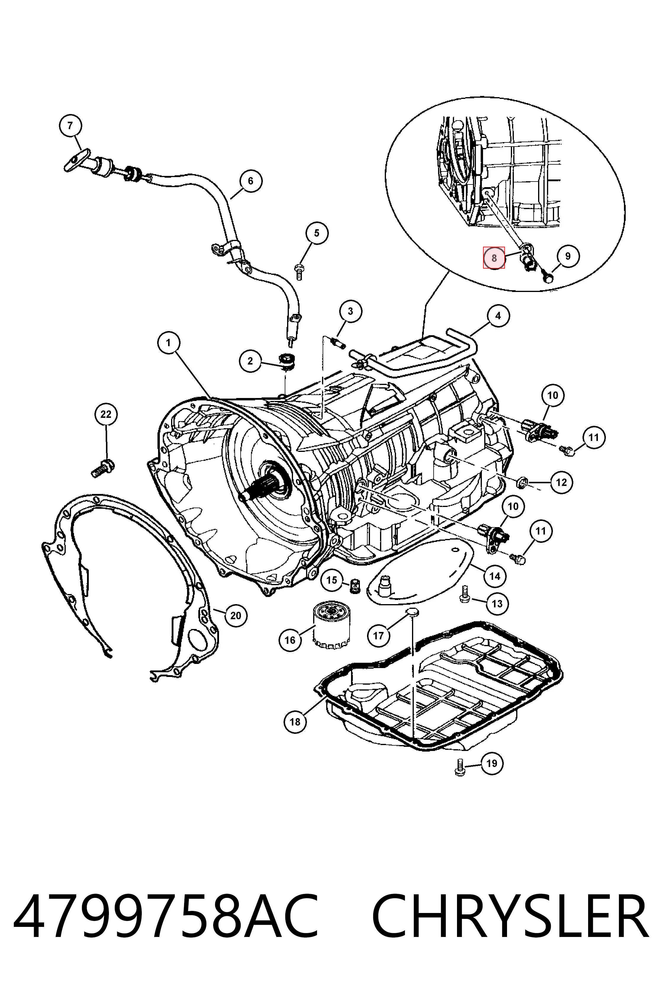 Купити K04799758 Fiat/Alfa/Lancia Клапан тиску масла КПП