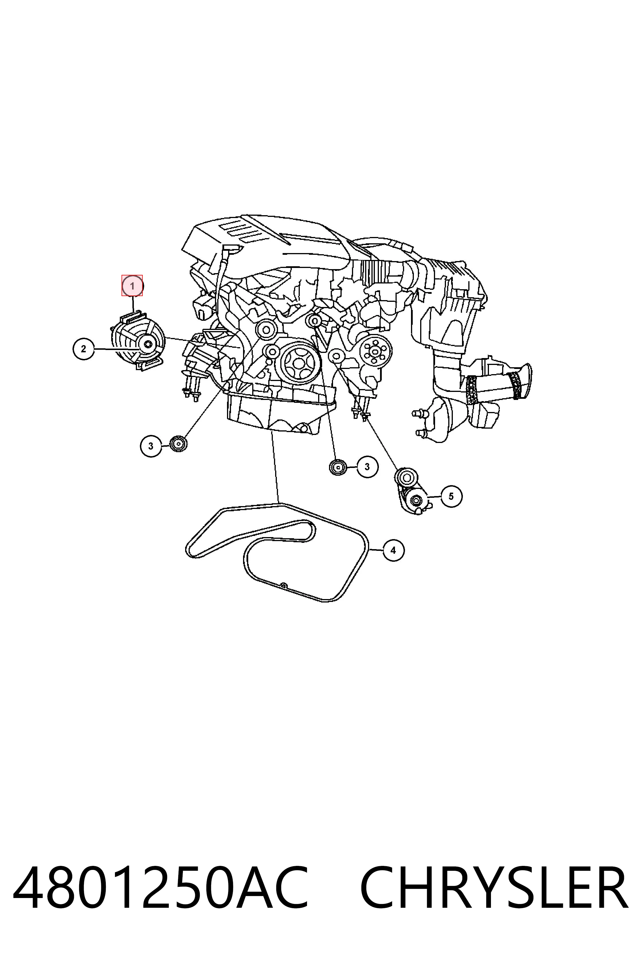 4801250AC Chrysler Авто генератор