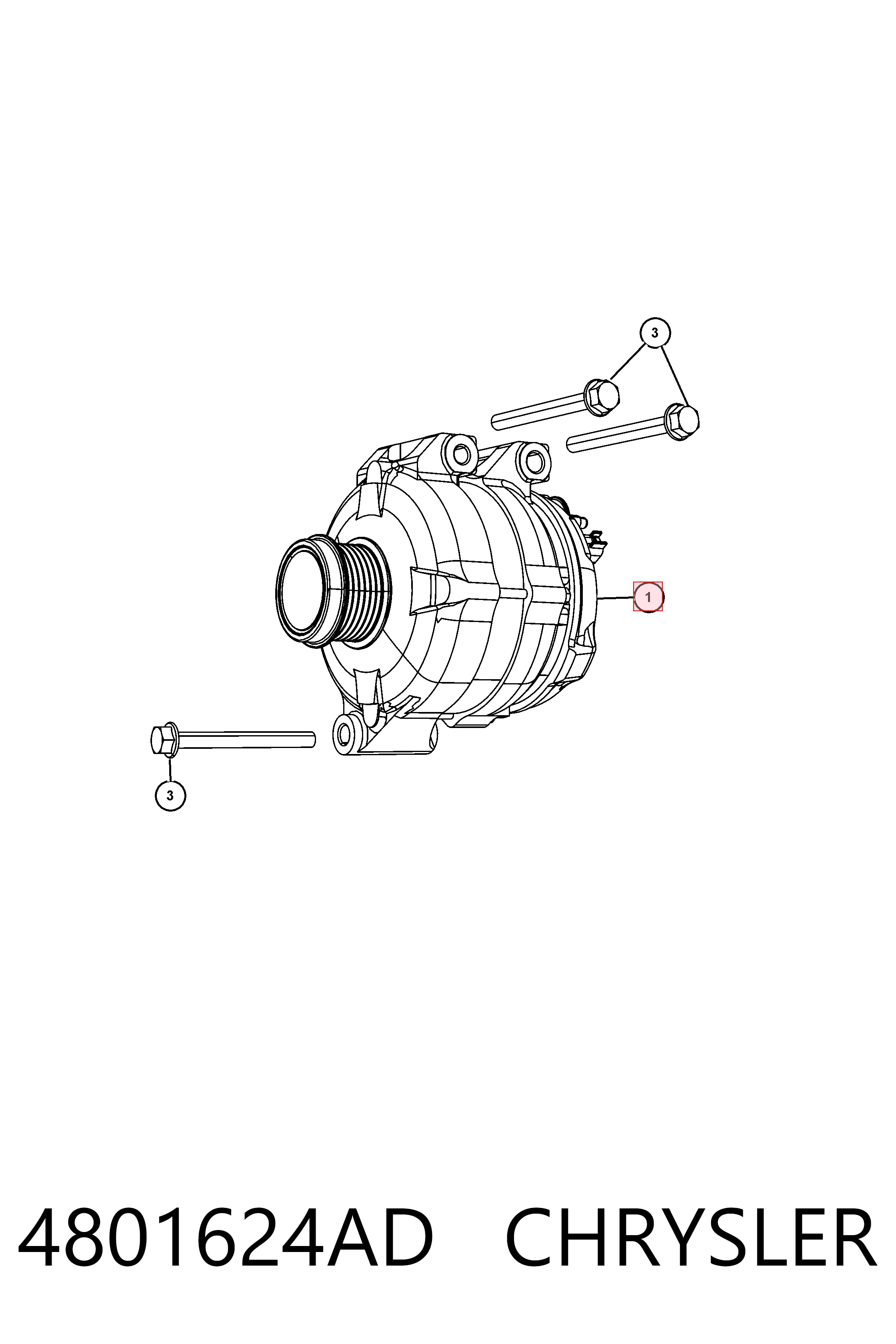 4801624AD Chrysler Авто генератор