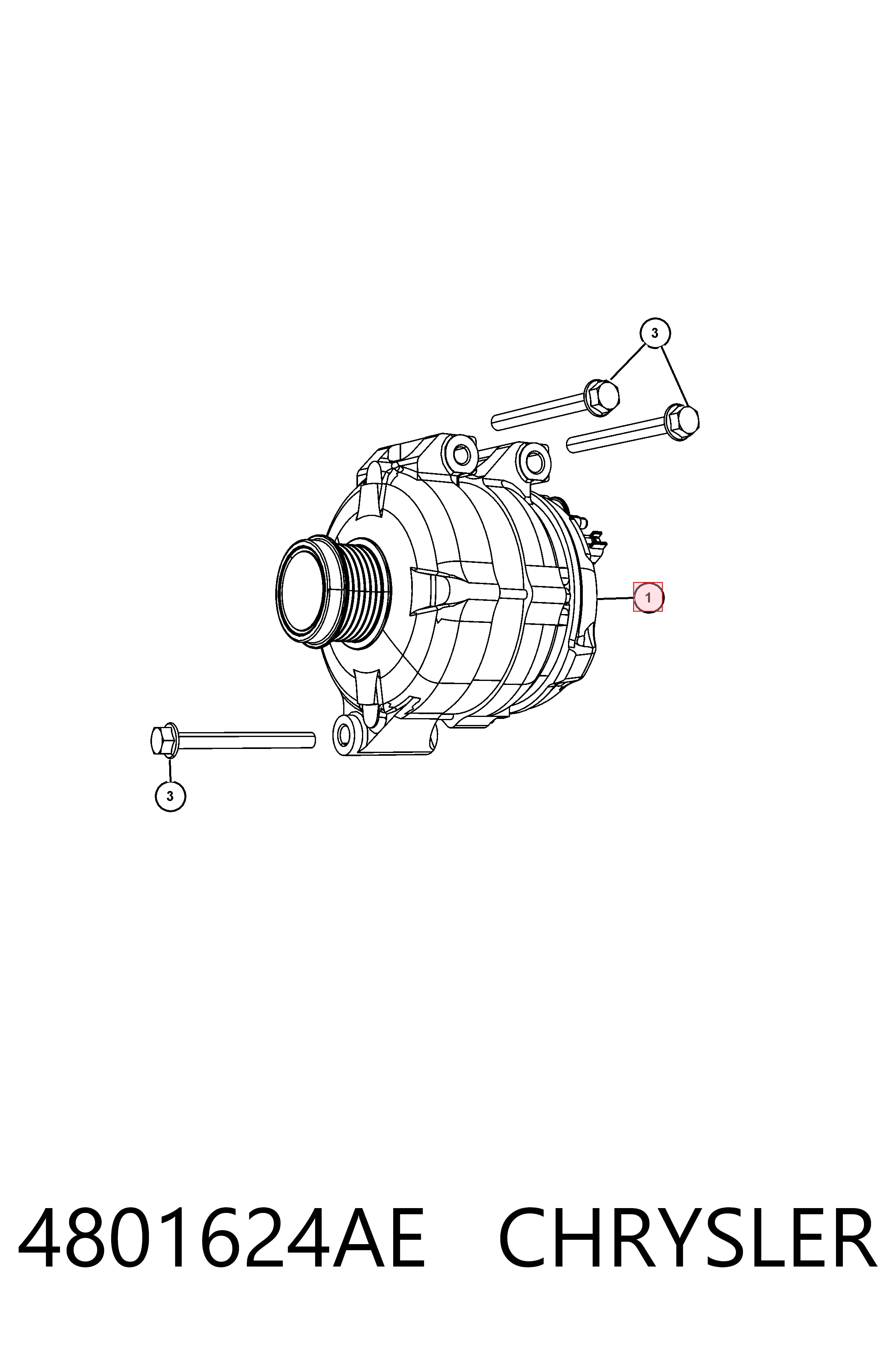 4801624AE Chrysler Авто генератор