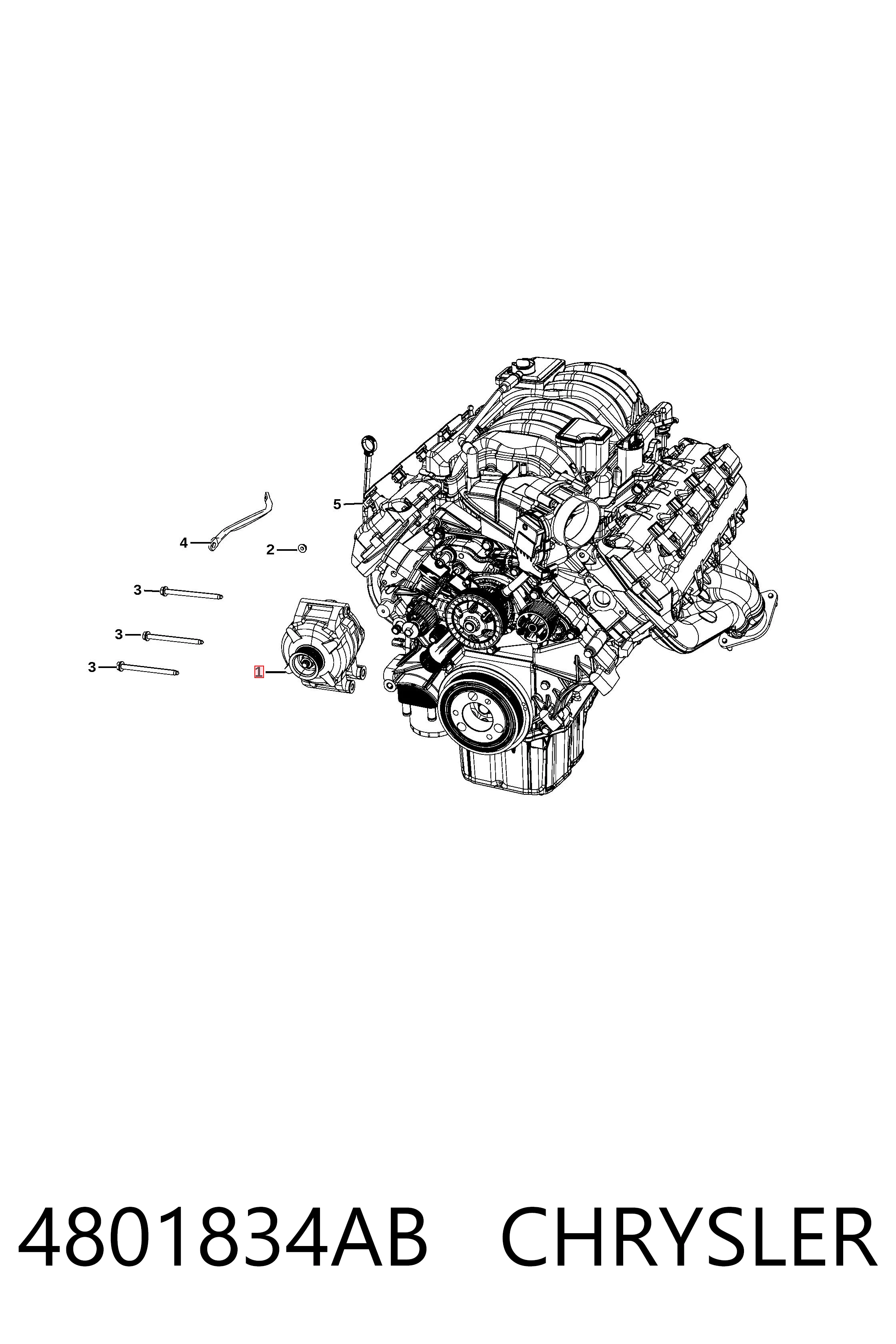 4801834AB Chrysler Авто генератор