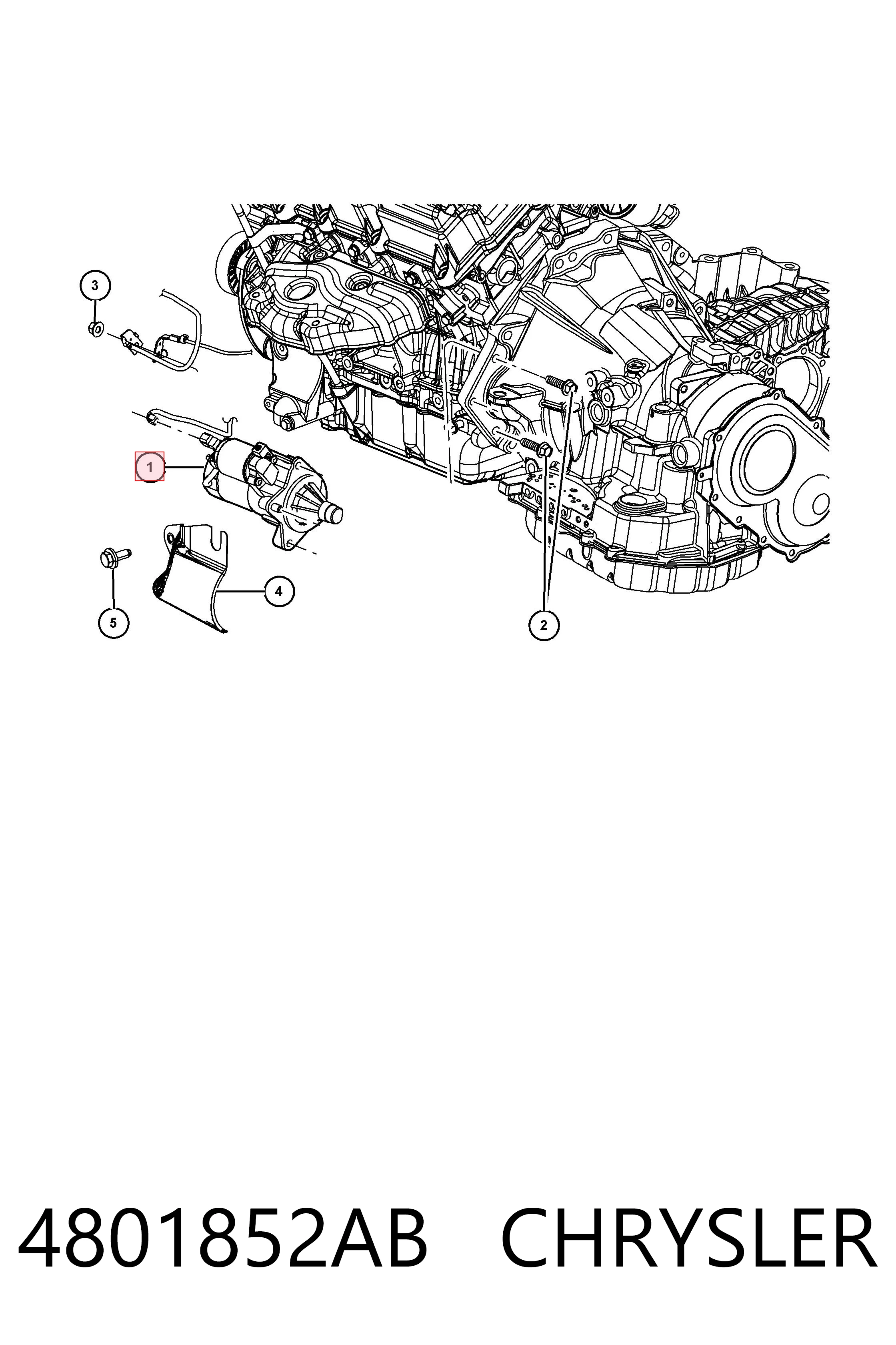 4801852AB Chrysler Стартер двигуна