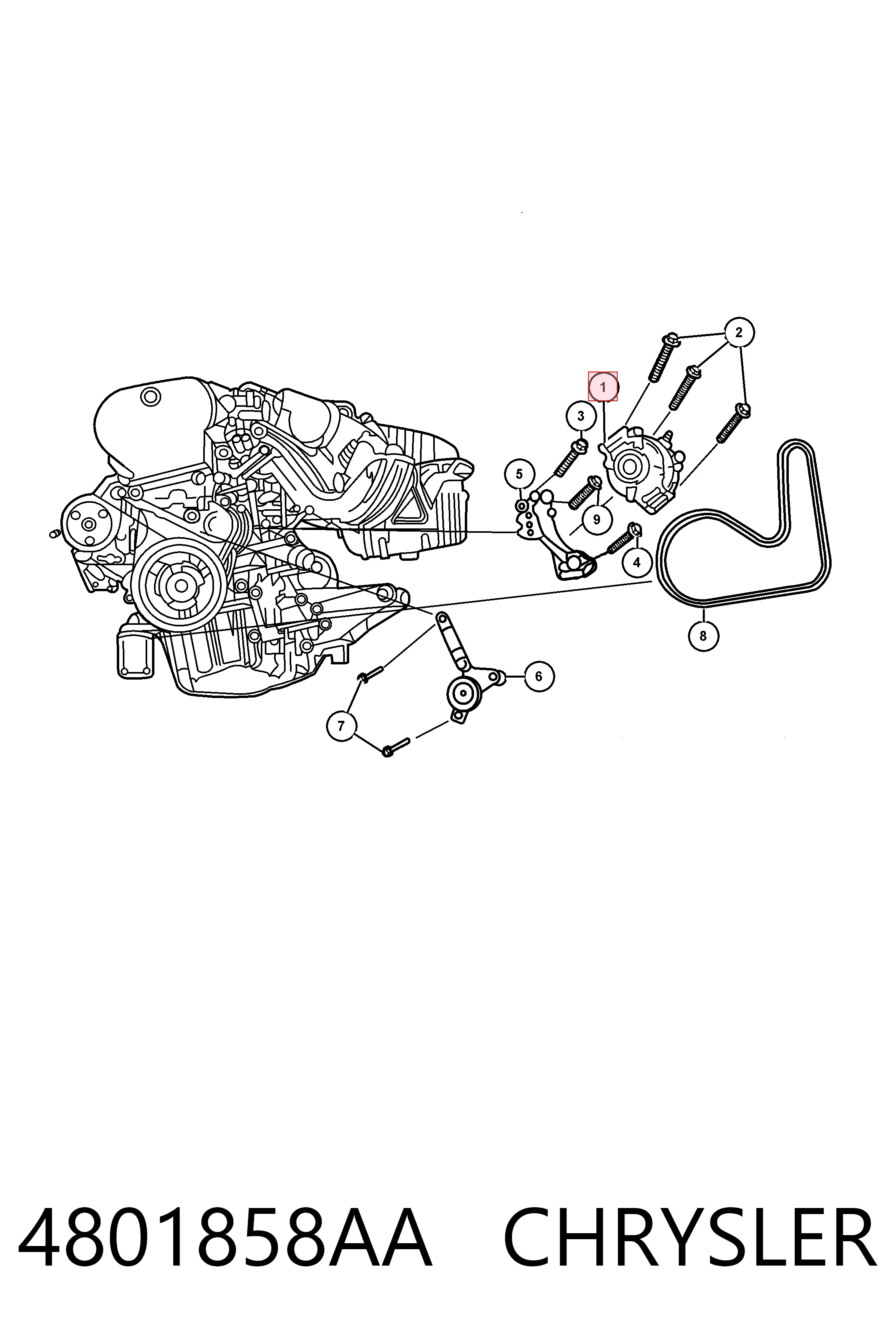 4801858AA Chrysler Авто генератор