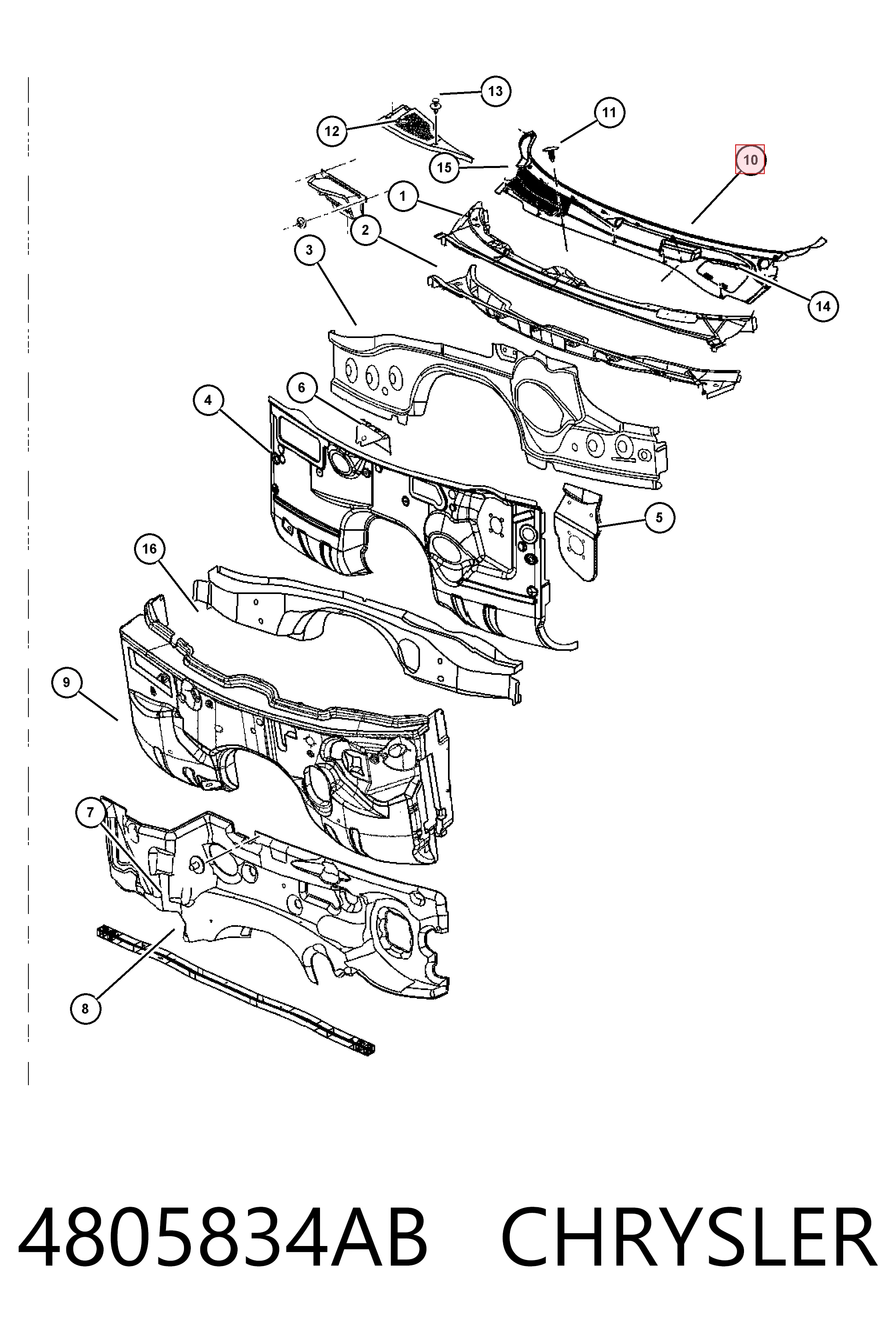  Fiat/Alfa/Lancia K04805834AA