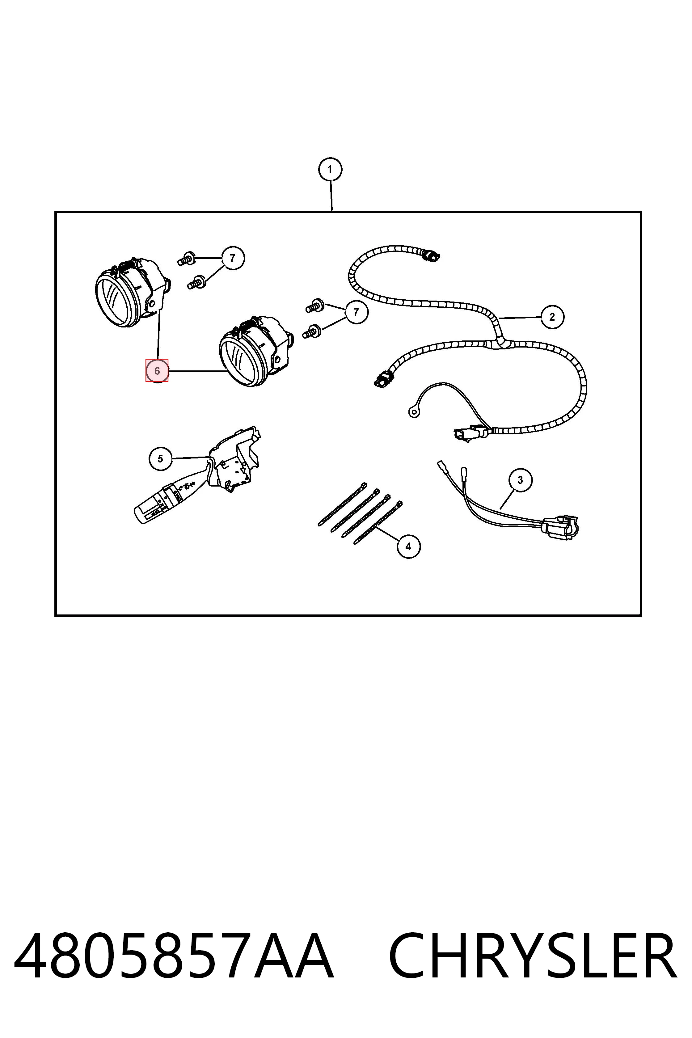 K04805857AB Fiat/Alfa/Lancia Протитуманки, ліваі, права