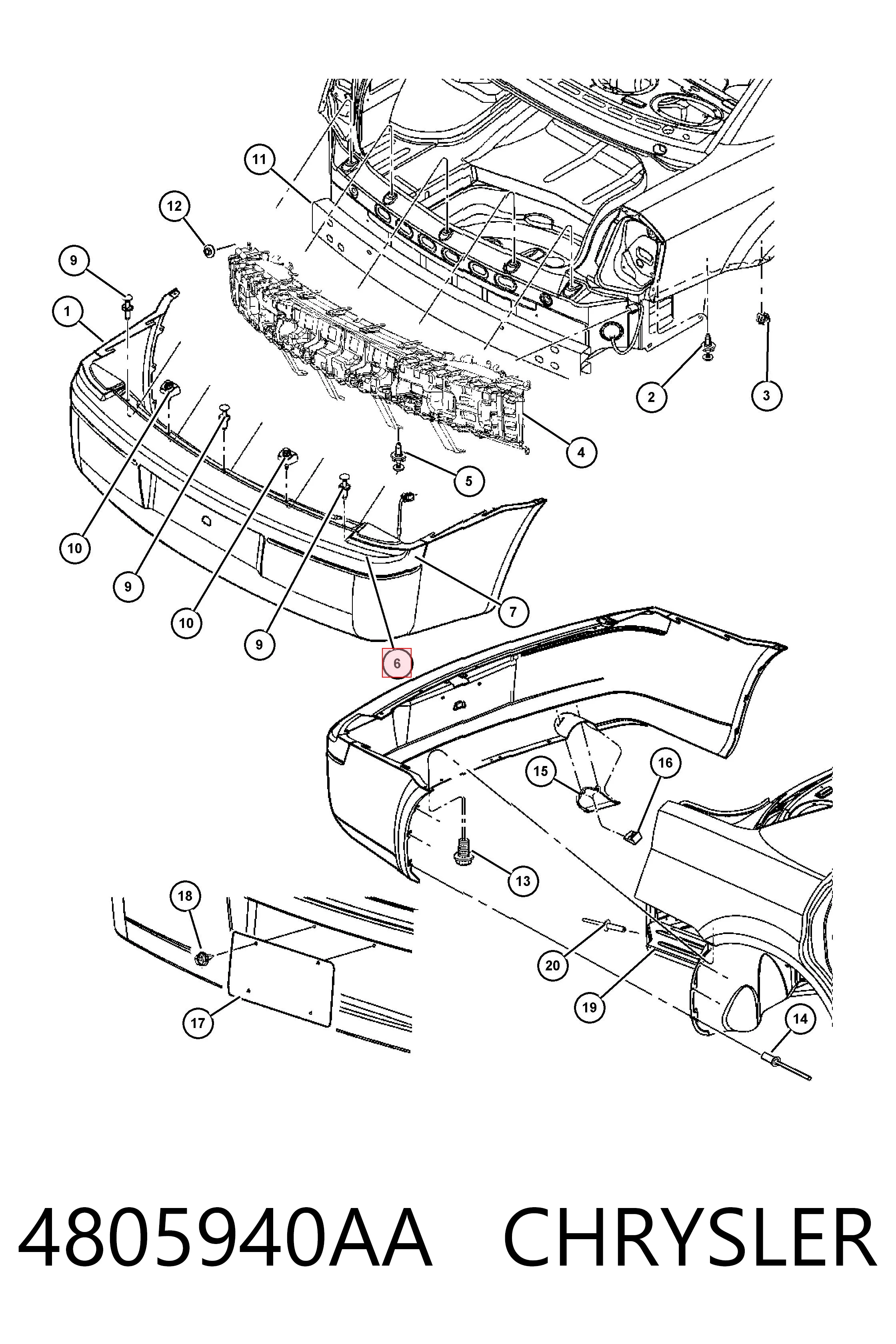 4805940AA Chrysler Декоративна накладка