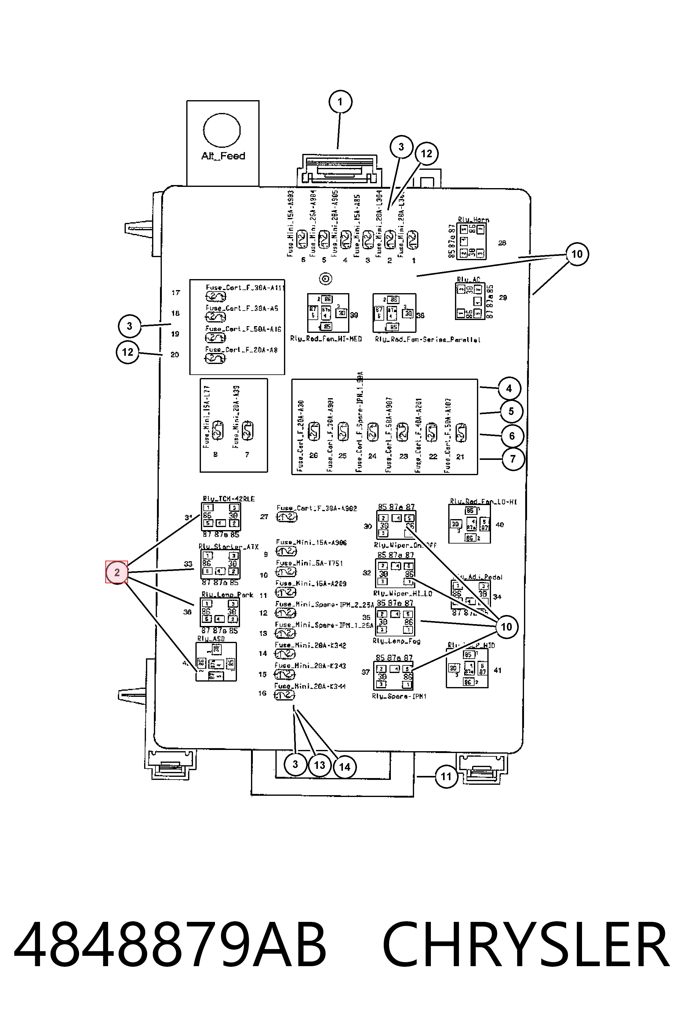 K04848879AB Fiat/Alfa/Lancia Реле