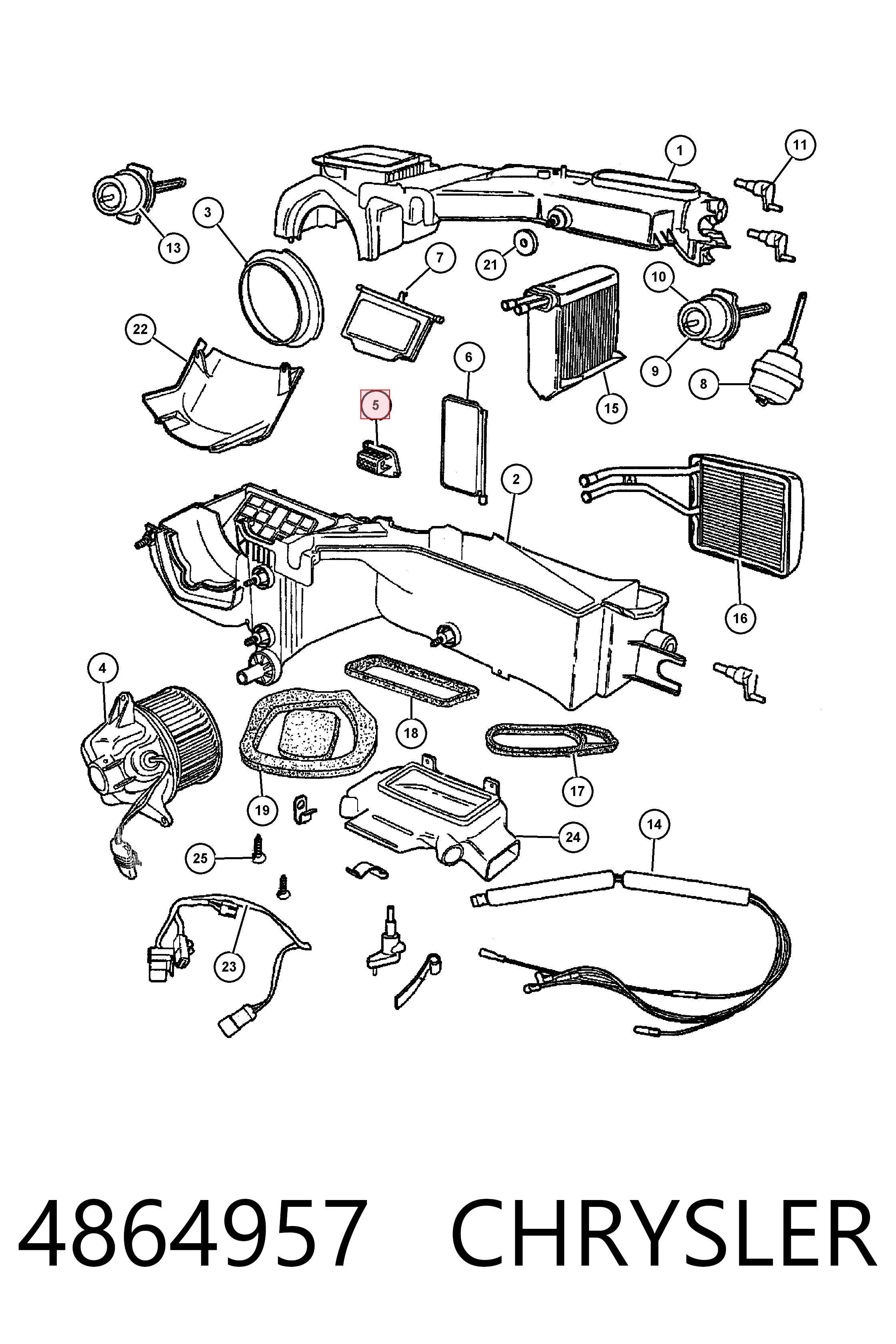 4864957 Chrysler Регулятор оборотів пічки