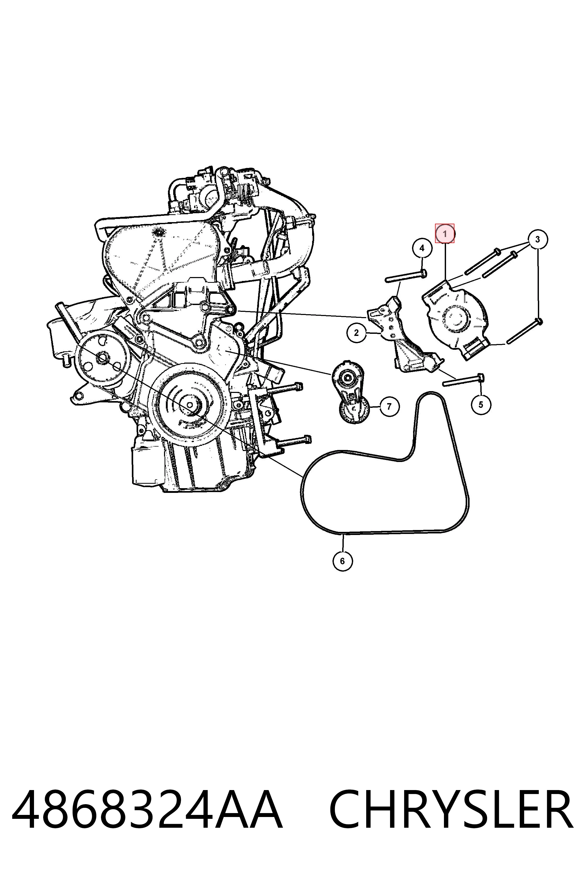 4868324AA Chrysler Авто генератор