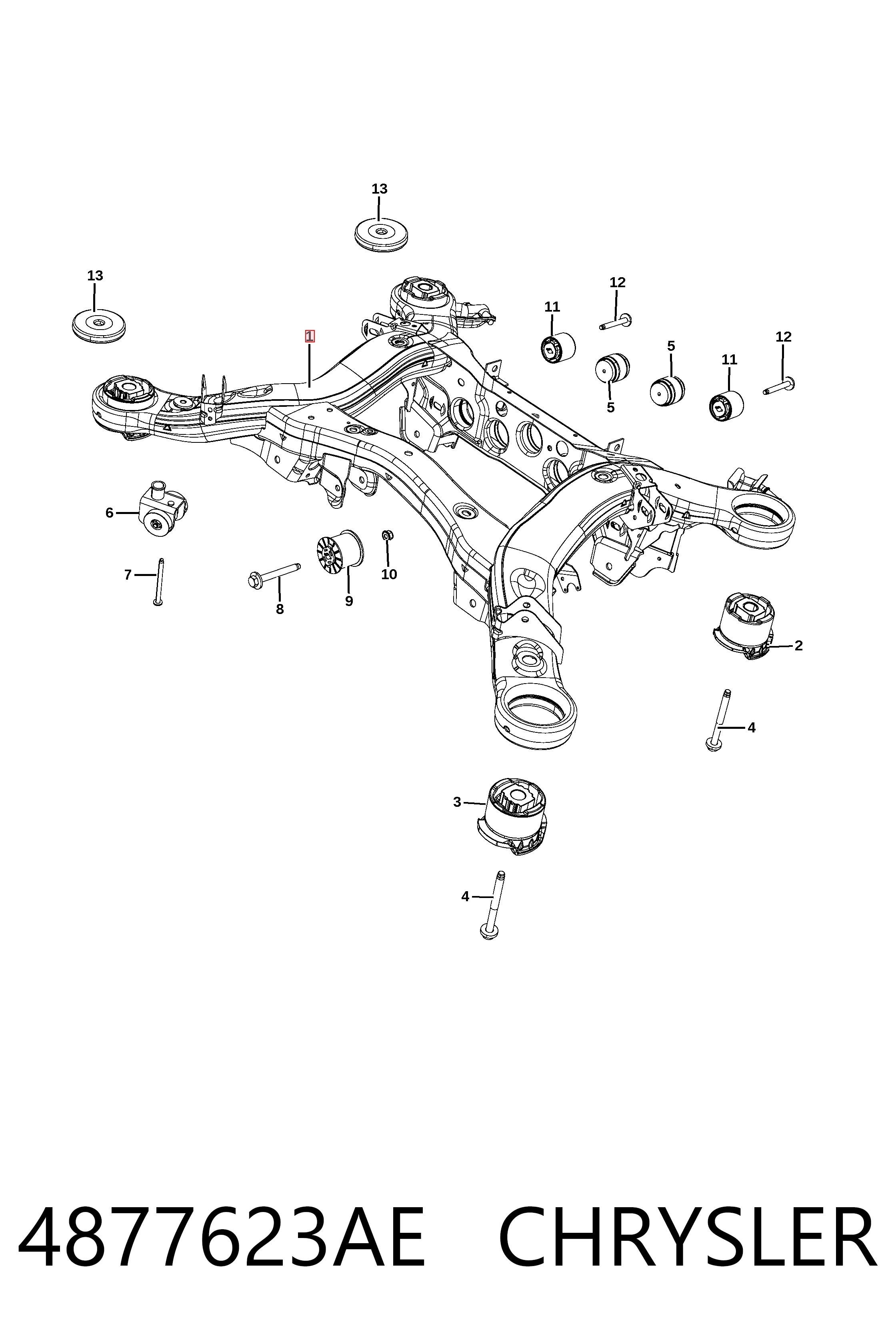  Балка задня Jeep Grand Cherokee 4