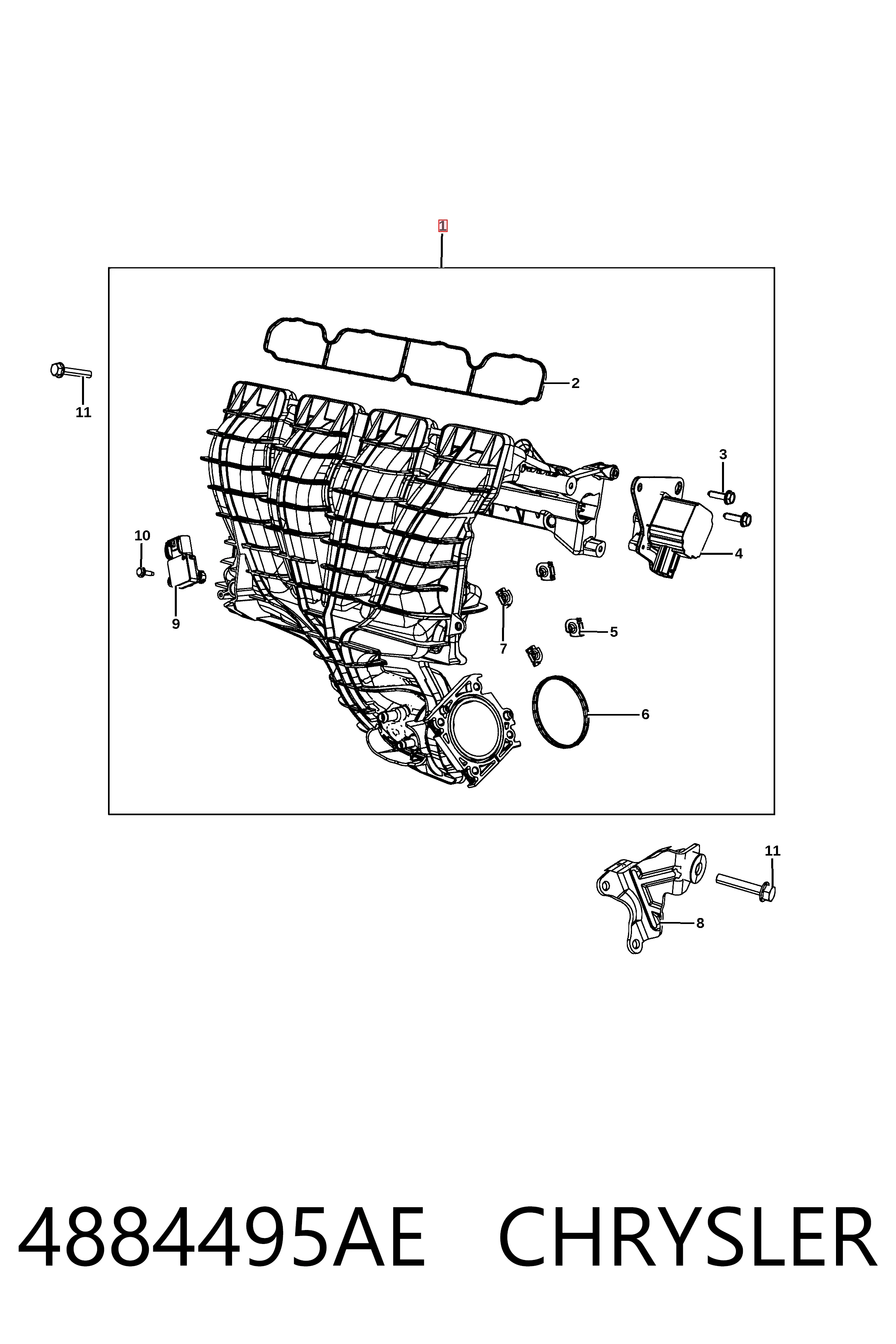 K04884495AI Fiat/Alfa/Lancia Колектор впускний