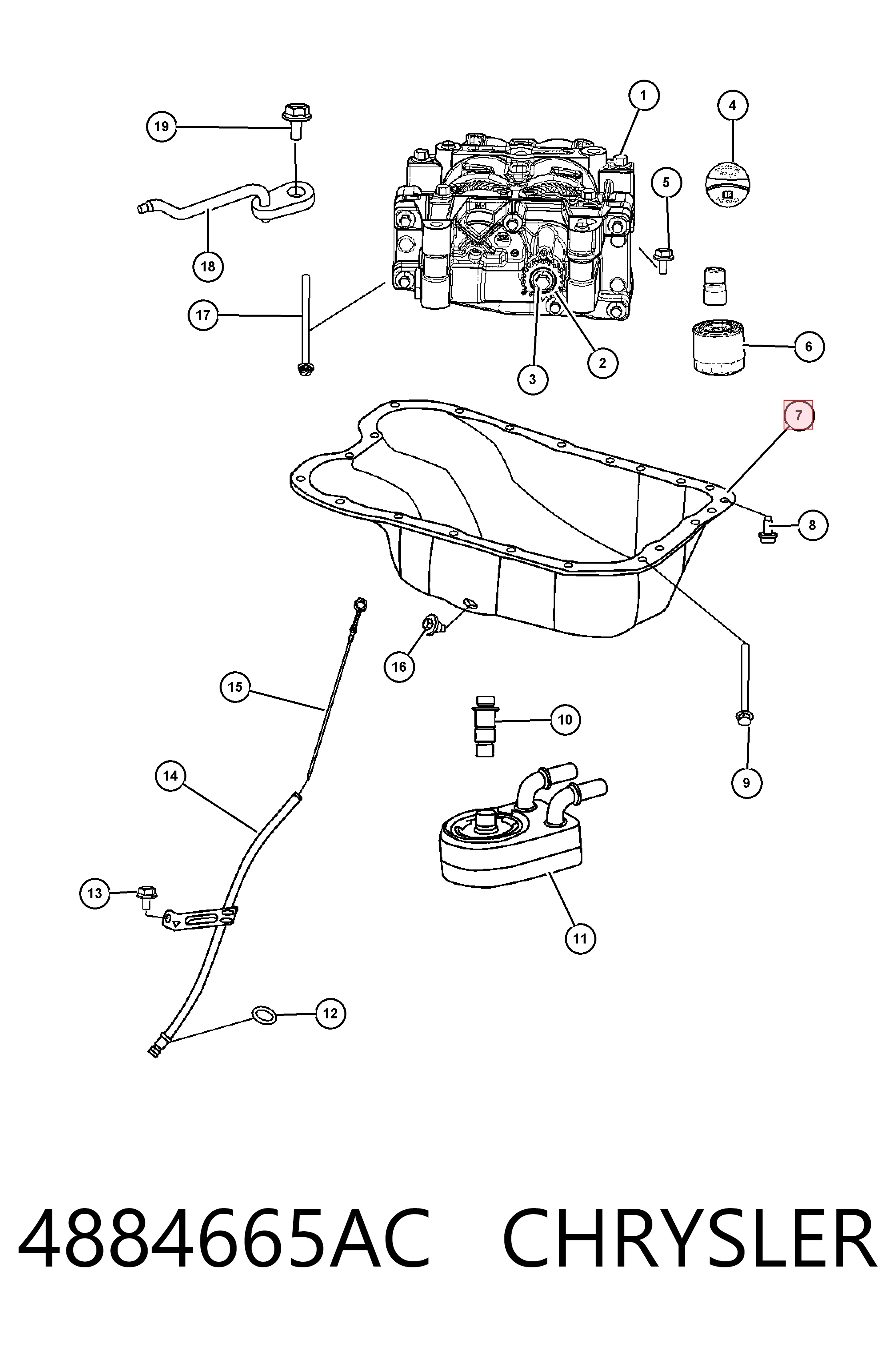 4884665AC Chrysler Картер масляний