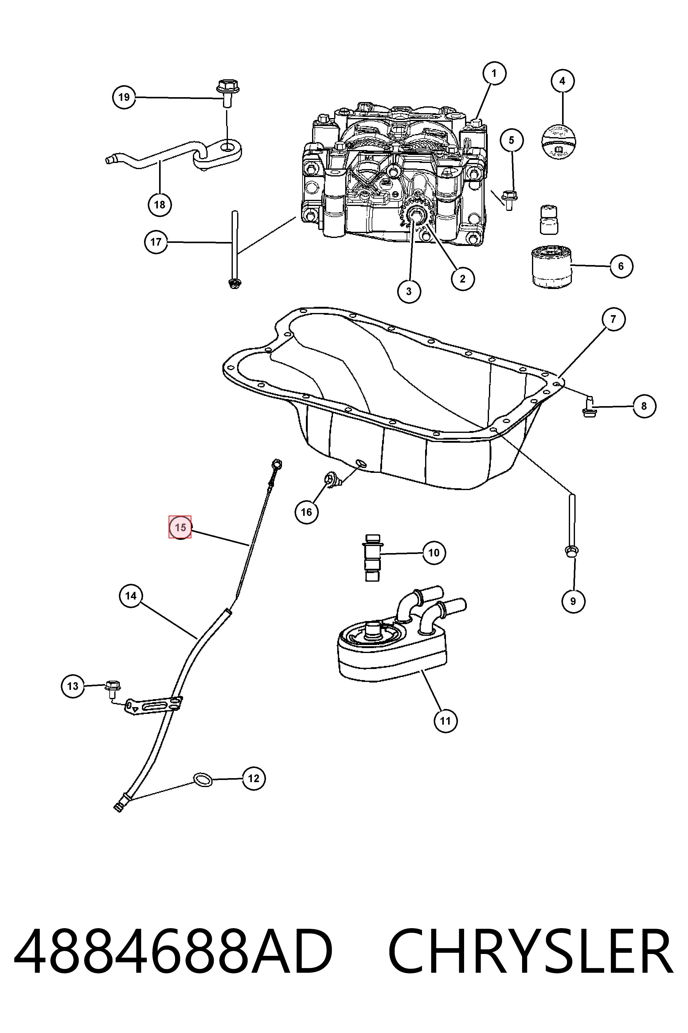 4884688AD Chrysler Покажчик рівня масла