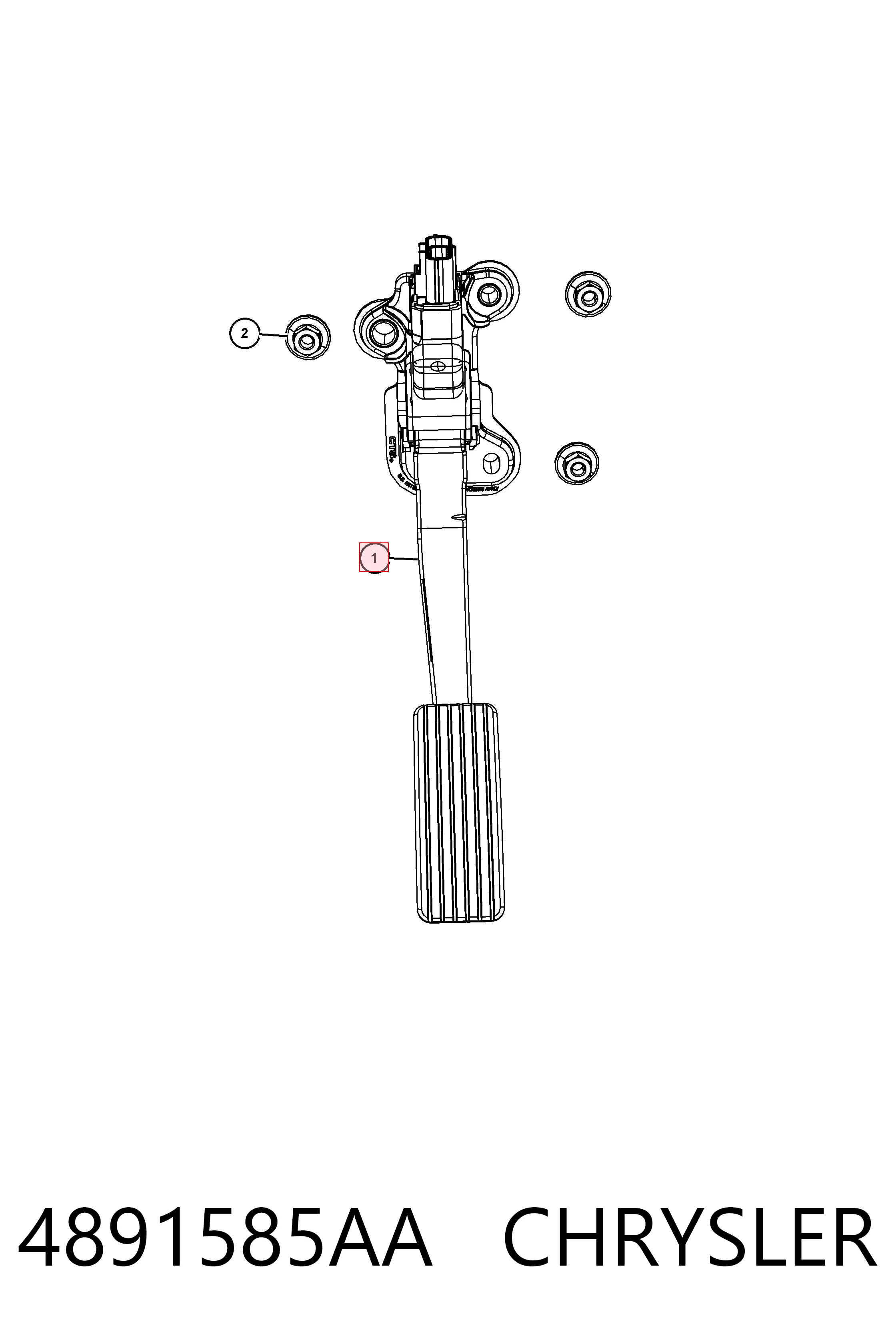 4891585AA Chrysler Педаль газу (акселератора)