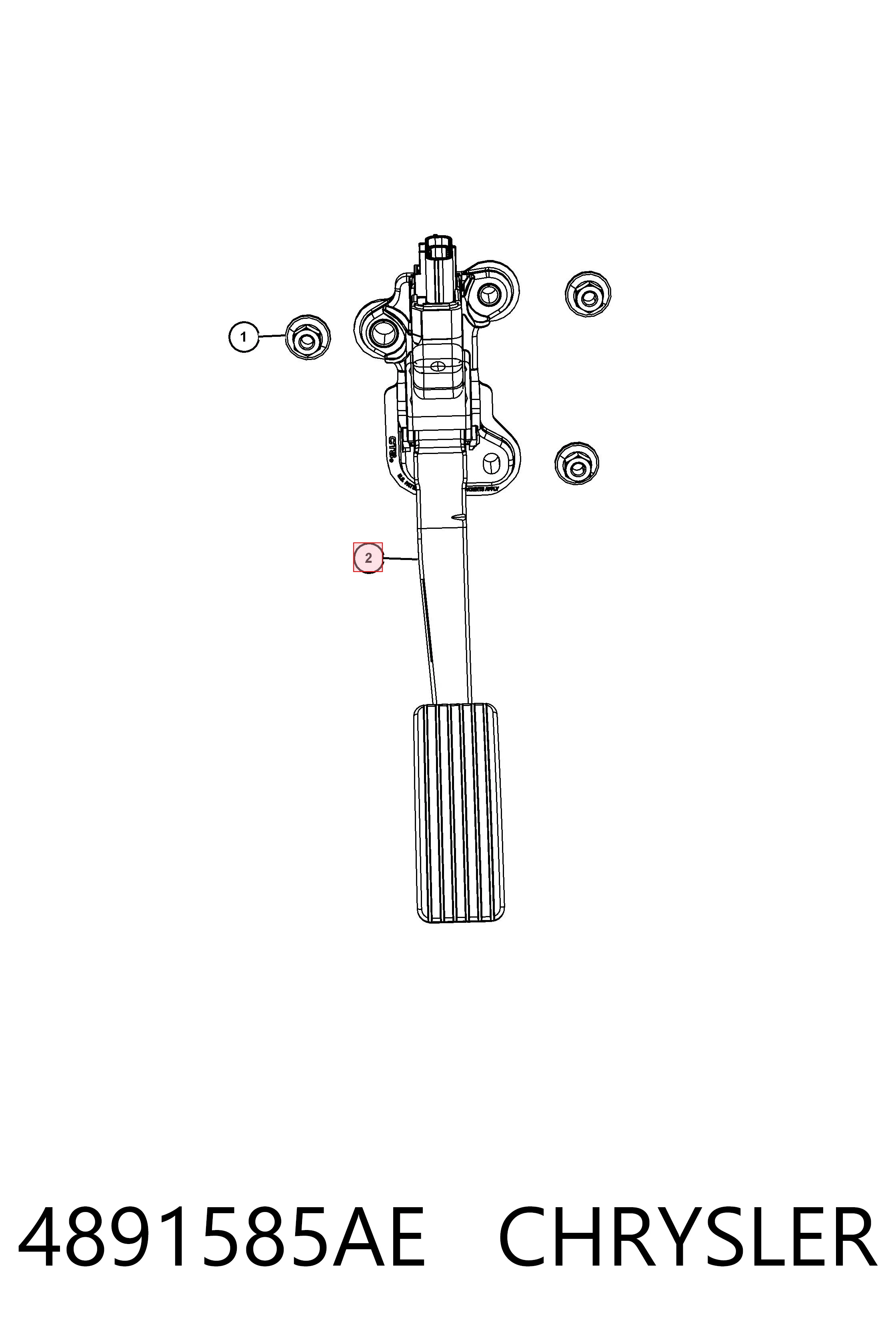 4891585AE Chrysler Педаль газу (акселератора)