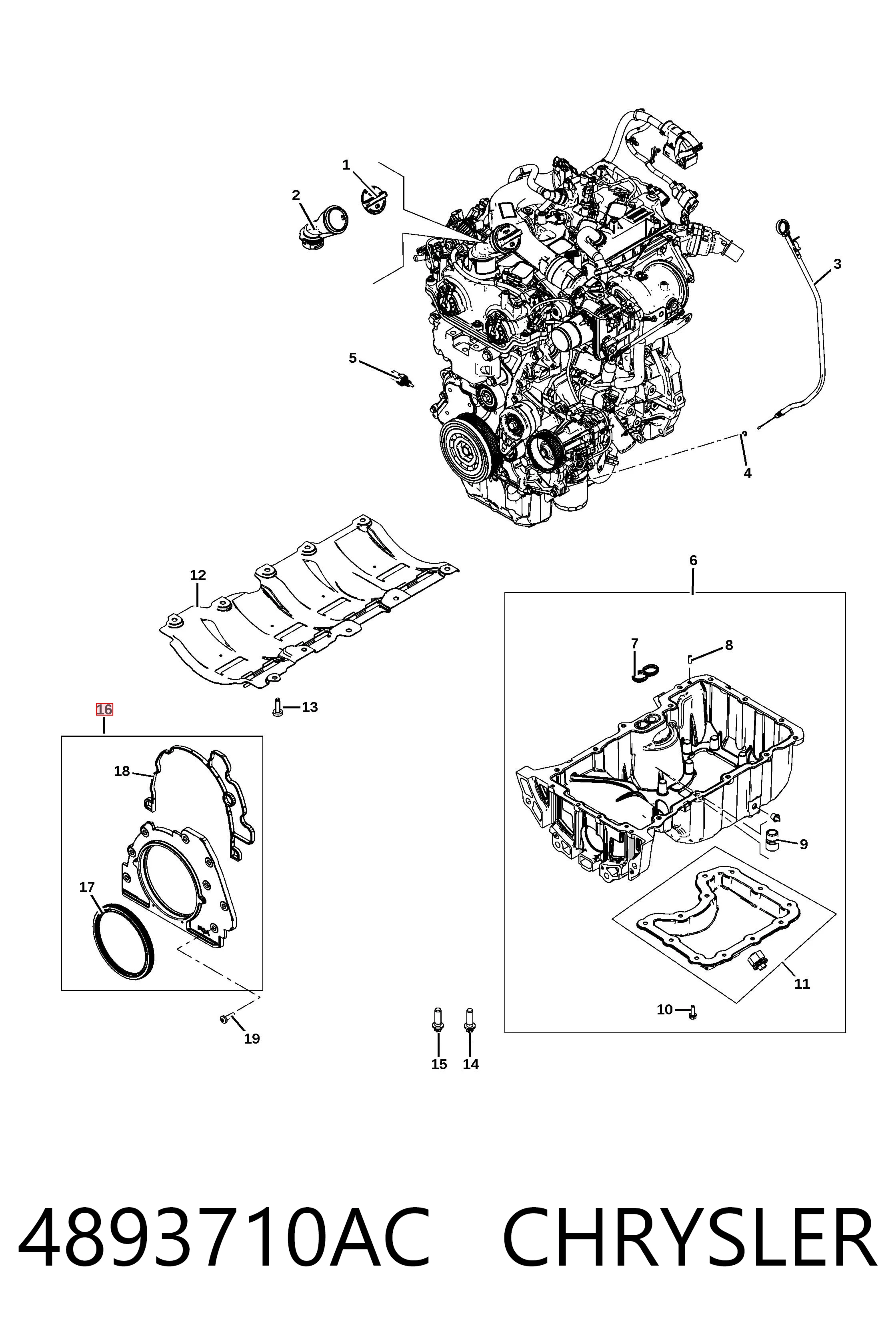 Сальник колінвала двигуна, задній Fiat/Alfa/Lancia 50050602 ціна, від 12.64 USD